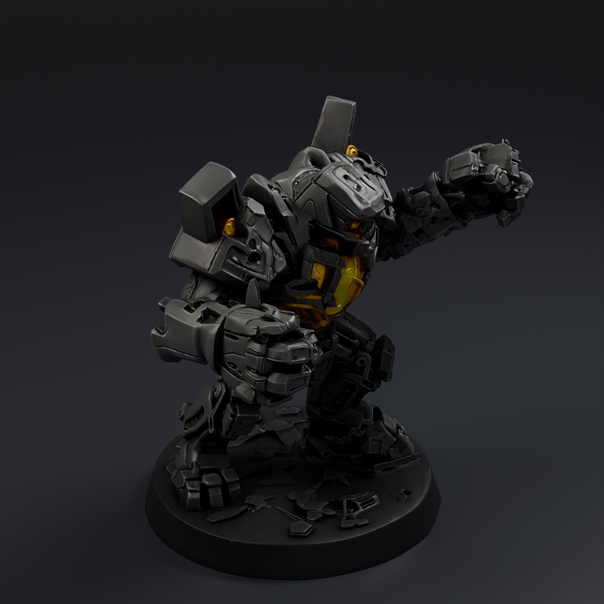Golem STL File - Fantasy Tabletop Miniature 28mm Wargaming 3D Print