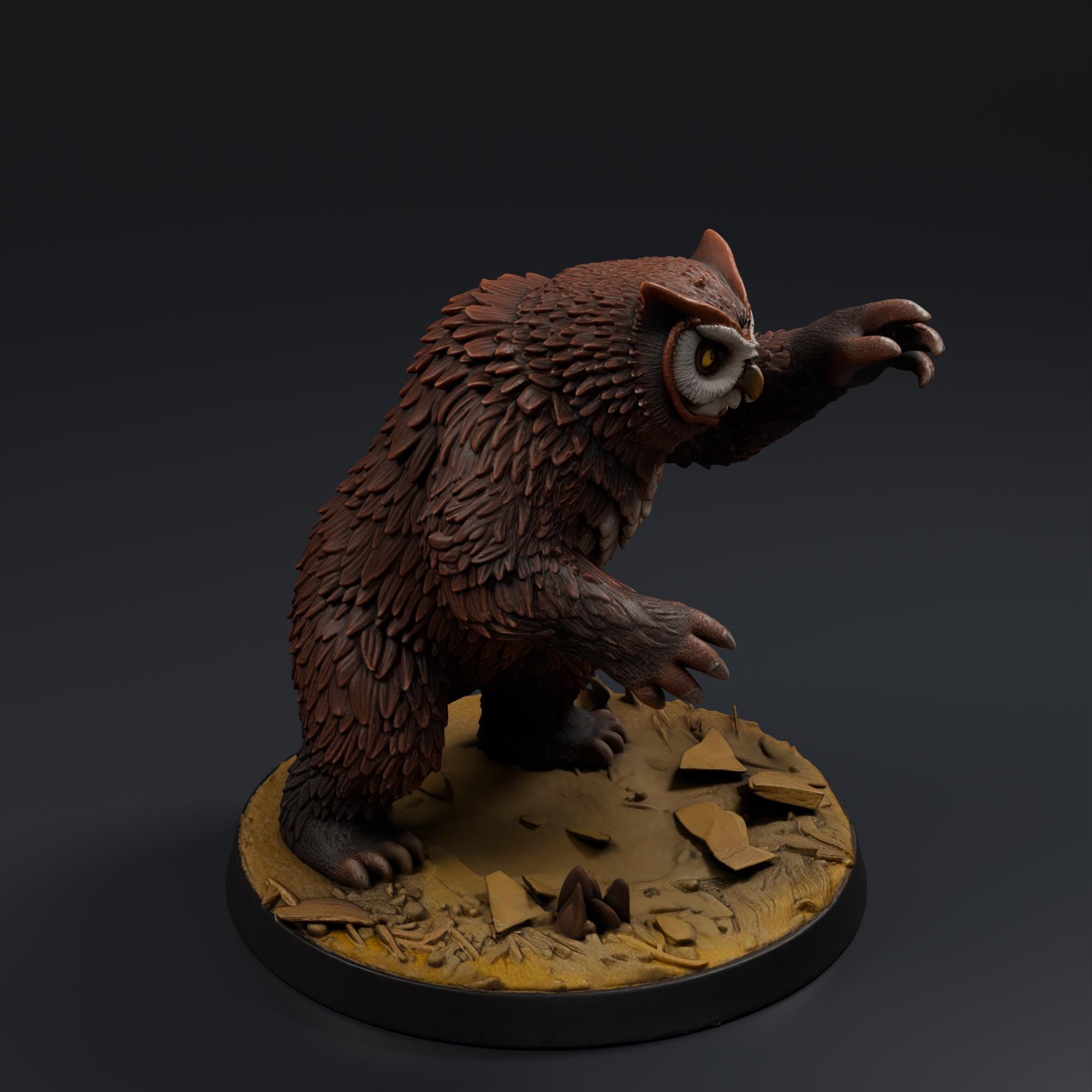 Owlbear 2 STL File - Fantasy Tabletop Miniature 28mm Wargaming 3D Print