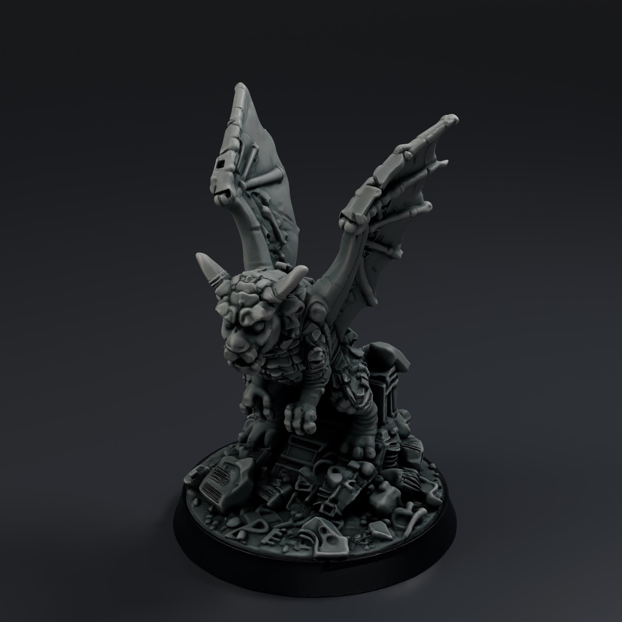 Stone Gargoyle 1 STL File - Fantasy Tabletop Miniature 28mm Wargaming 3D Print