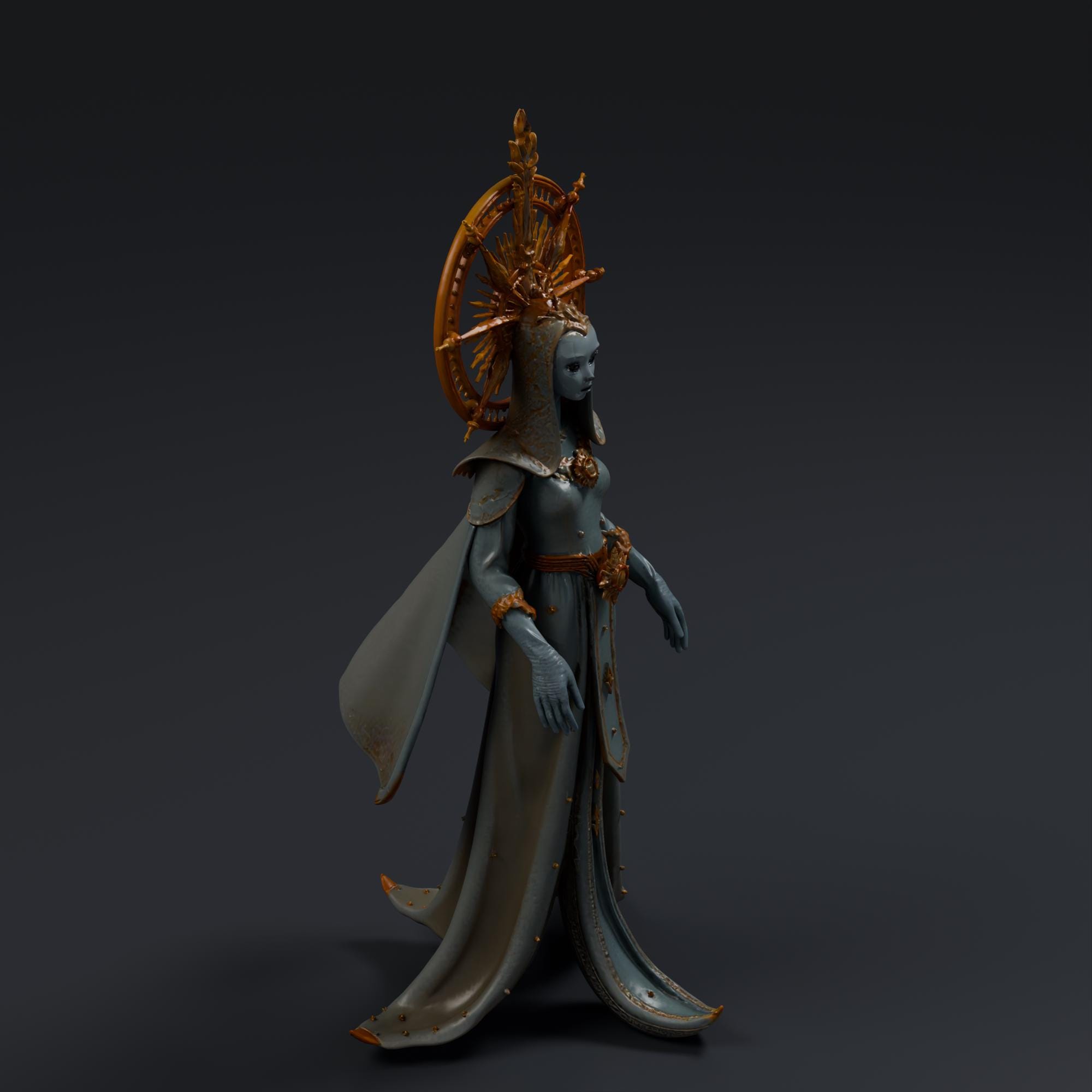 Celestial Herald 2 STL File - Fantasy Tabletop Miniature 28mm Wargaming 3D Print