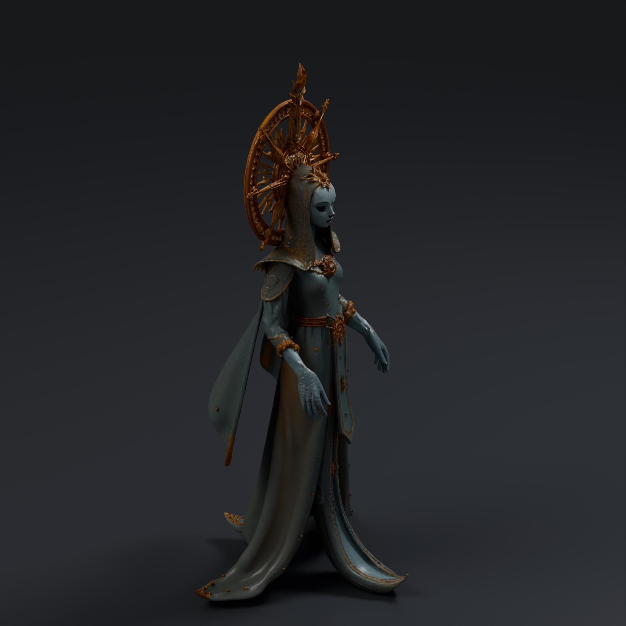 Celestial Herald 3 STL File - Fantasy Tabletop Miniature 28mm Wargaming 3D Print