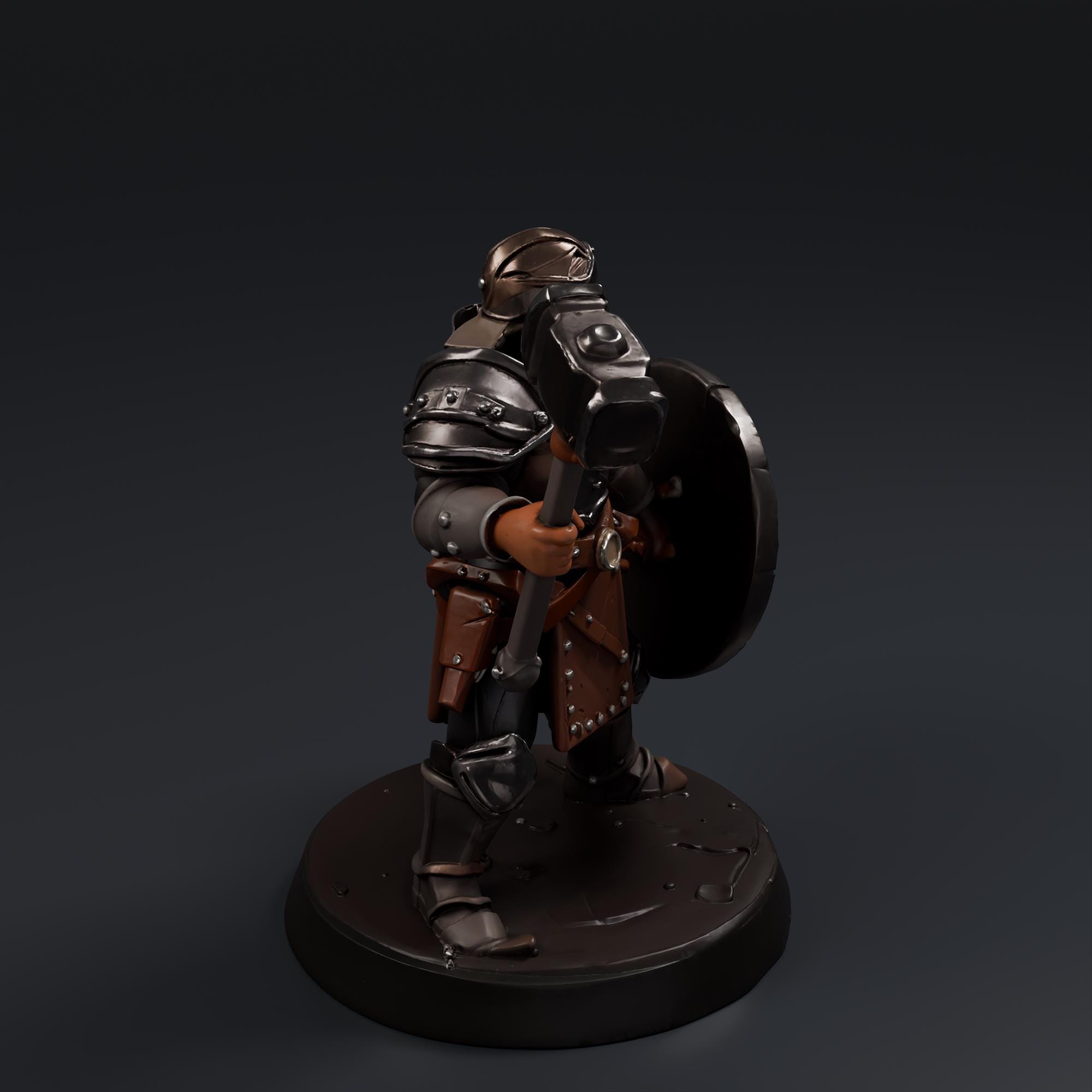 Dwarf Shieldmaiden 1 STL File - Fantasy Tabletop Miniature 28mm Wargaming 3D Print