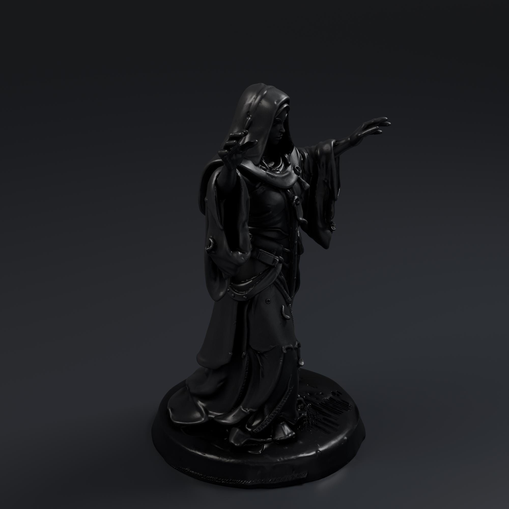 Ghostly Sorceress 1 STL File - Fantasy Tabletop Miniature 28mm Wargaming 3D Print