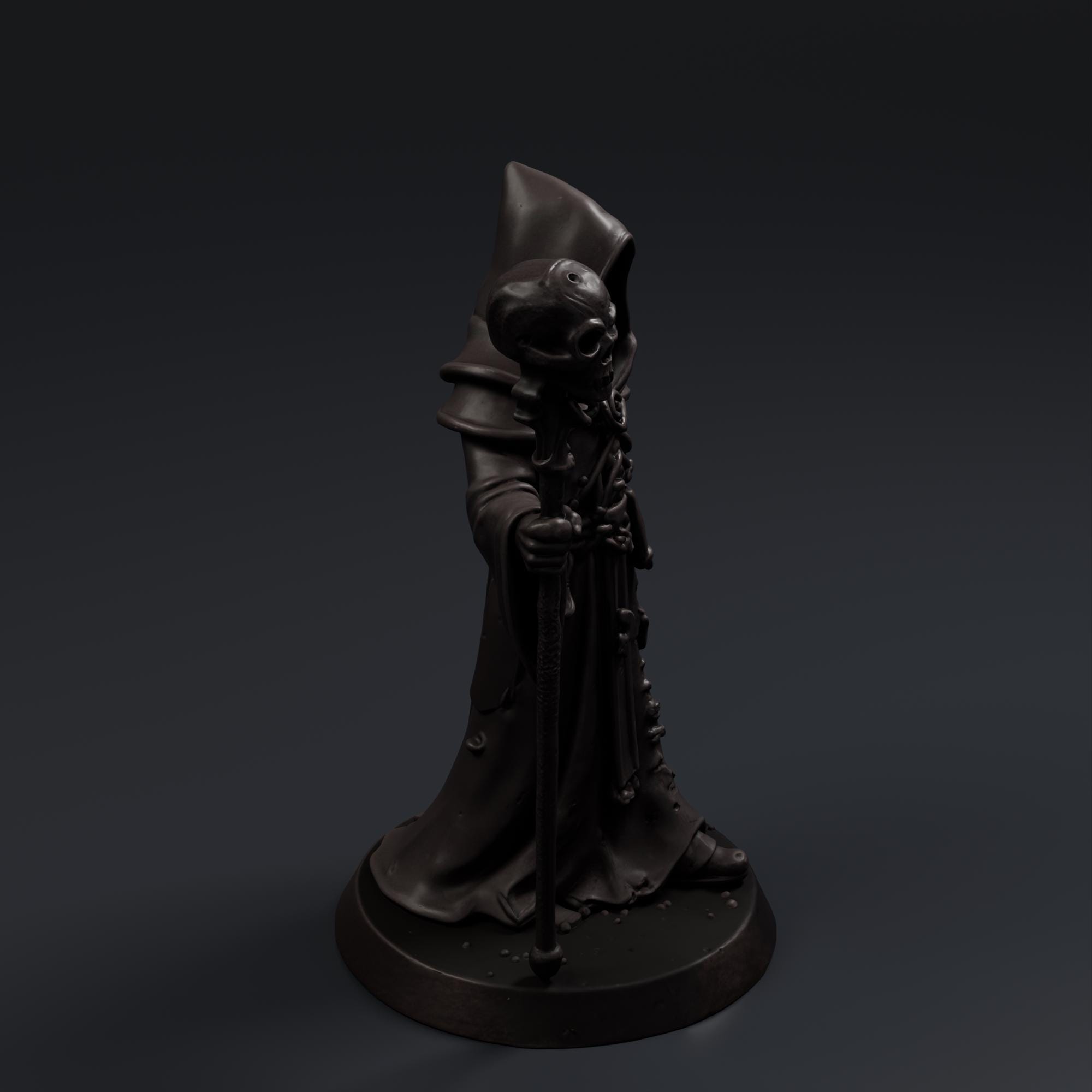 Necromancer 2 STL File - Fantasy Tabletop Miniature 28mm Wargaming 3D Print