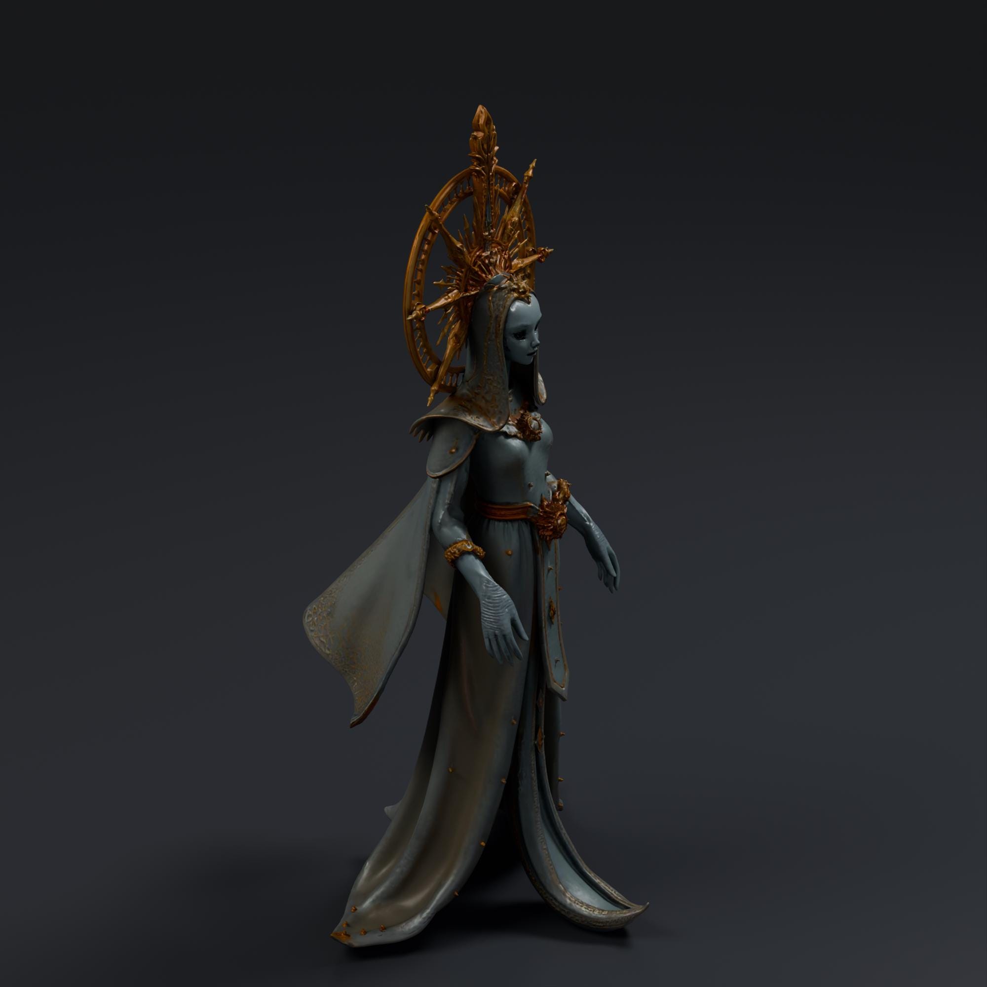 Celestial Herald STL File - Fantasy Tabletop Miniature 28mm Wargaming 3D Print