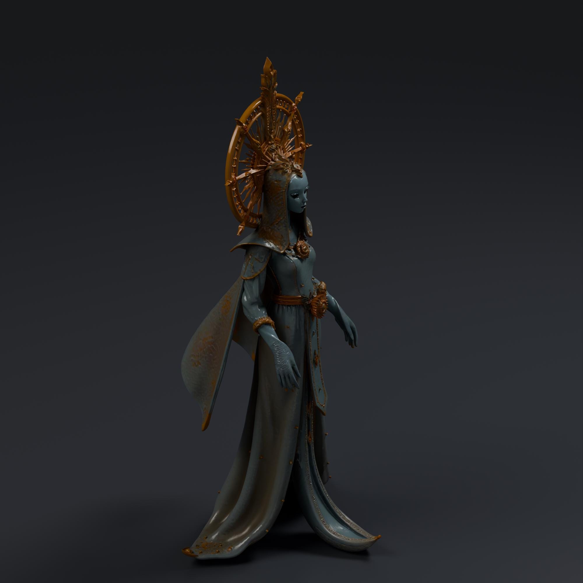 Celestial Herald 4 STL File - Fantasy Tabletop Miniature 28mm Wargaming 3D Print