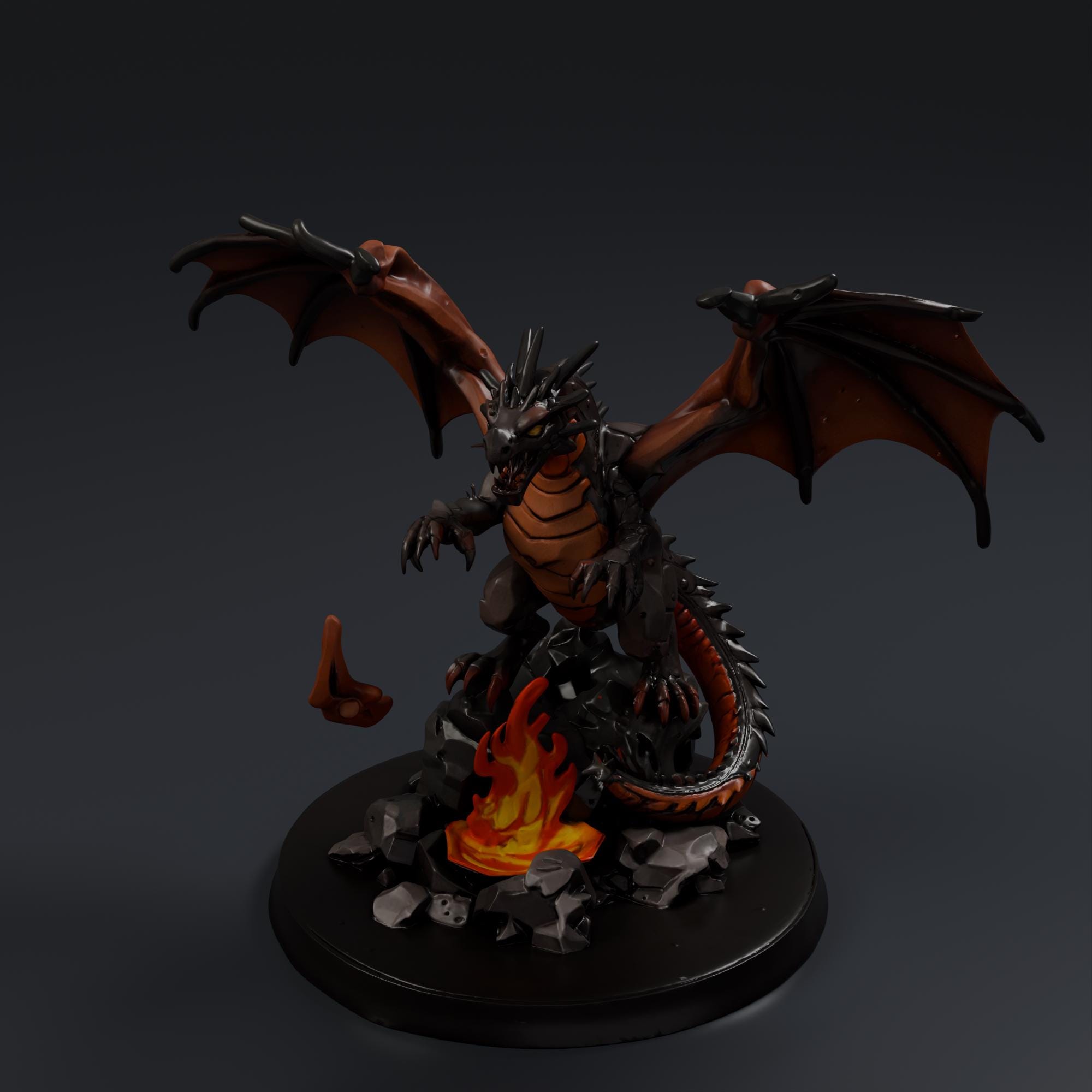 Dragon 6 STL File - Fantasy Tabletop Miniature 28mm Wargaming 3D Print