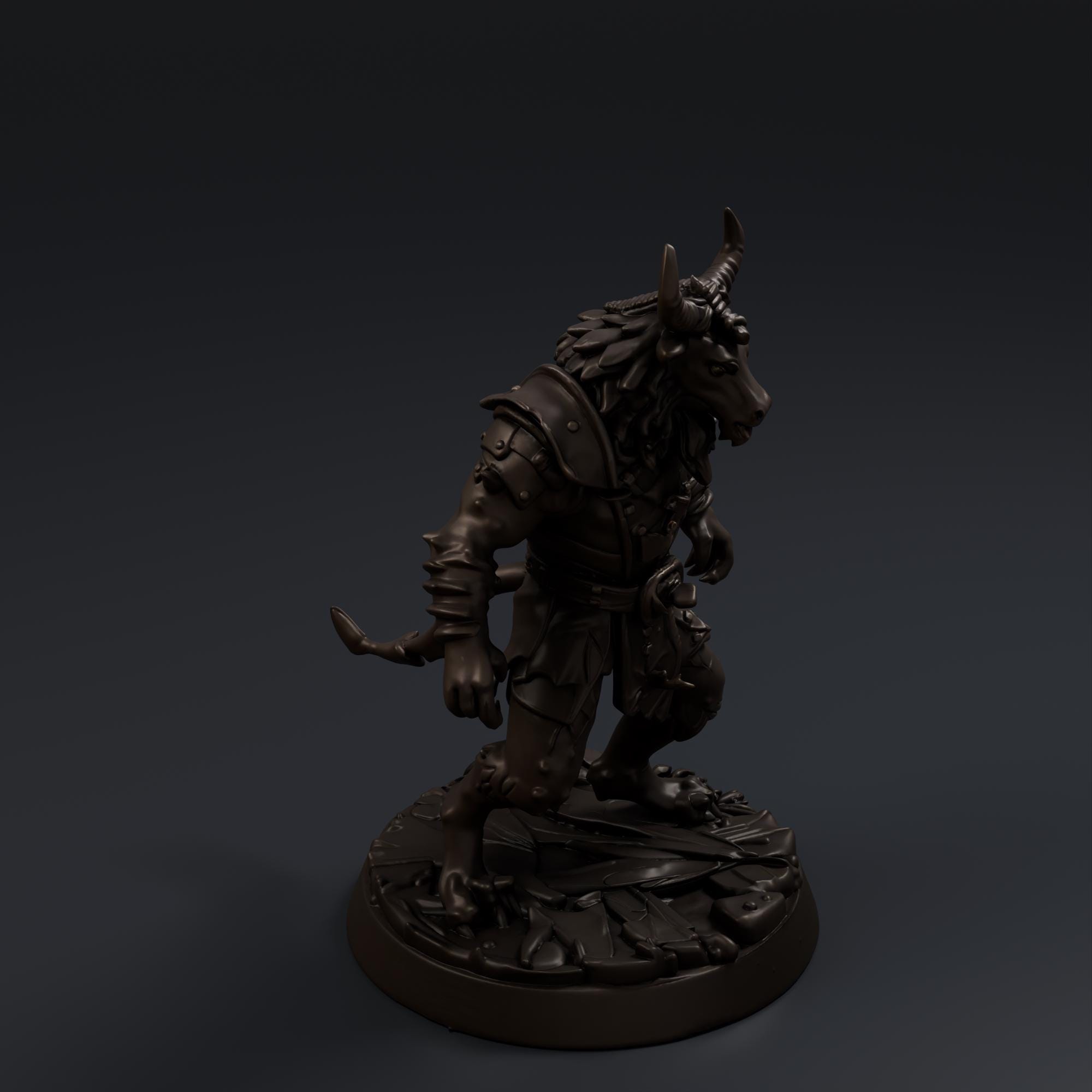 Minotaur STL File - Fantasy Tabletop Miniature 28mm Wargaming 3D Print