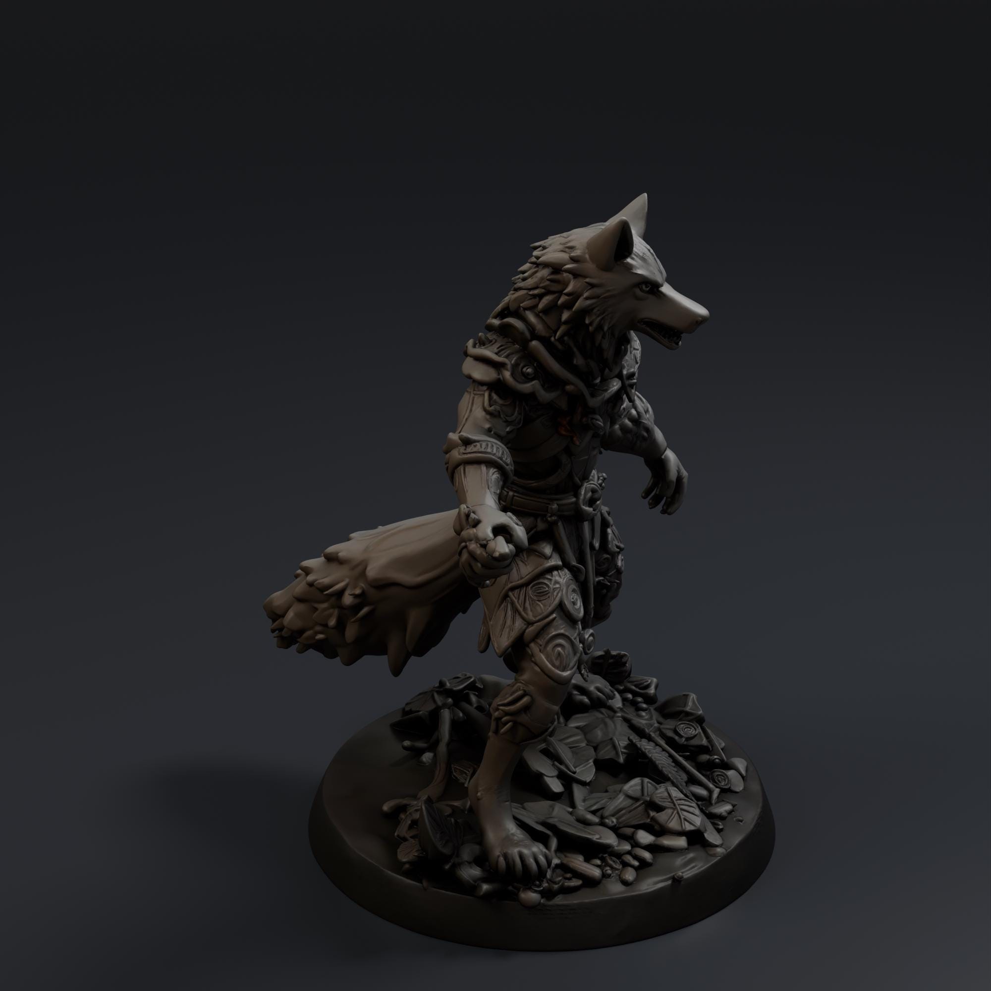 Werewolf 2 STL File - Fantasy Tabletop Miniature 28mm Wargaming 3D Print