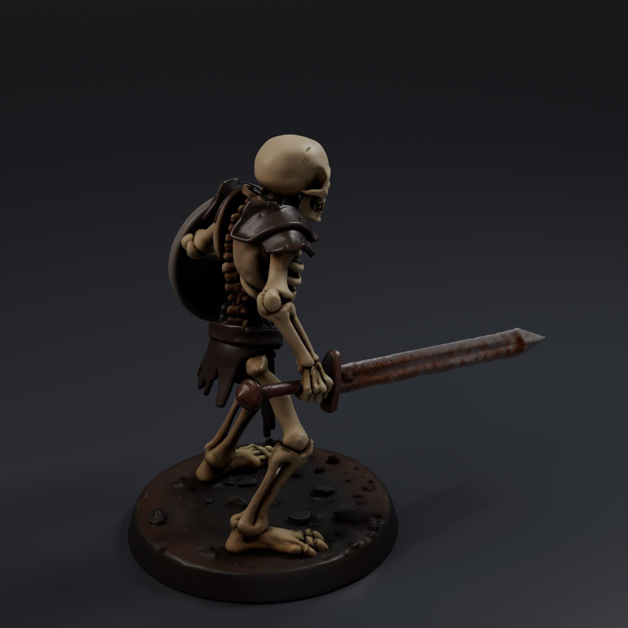Undead Skeleton Warrior Miniature Pack - 2 Sculpts