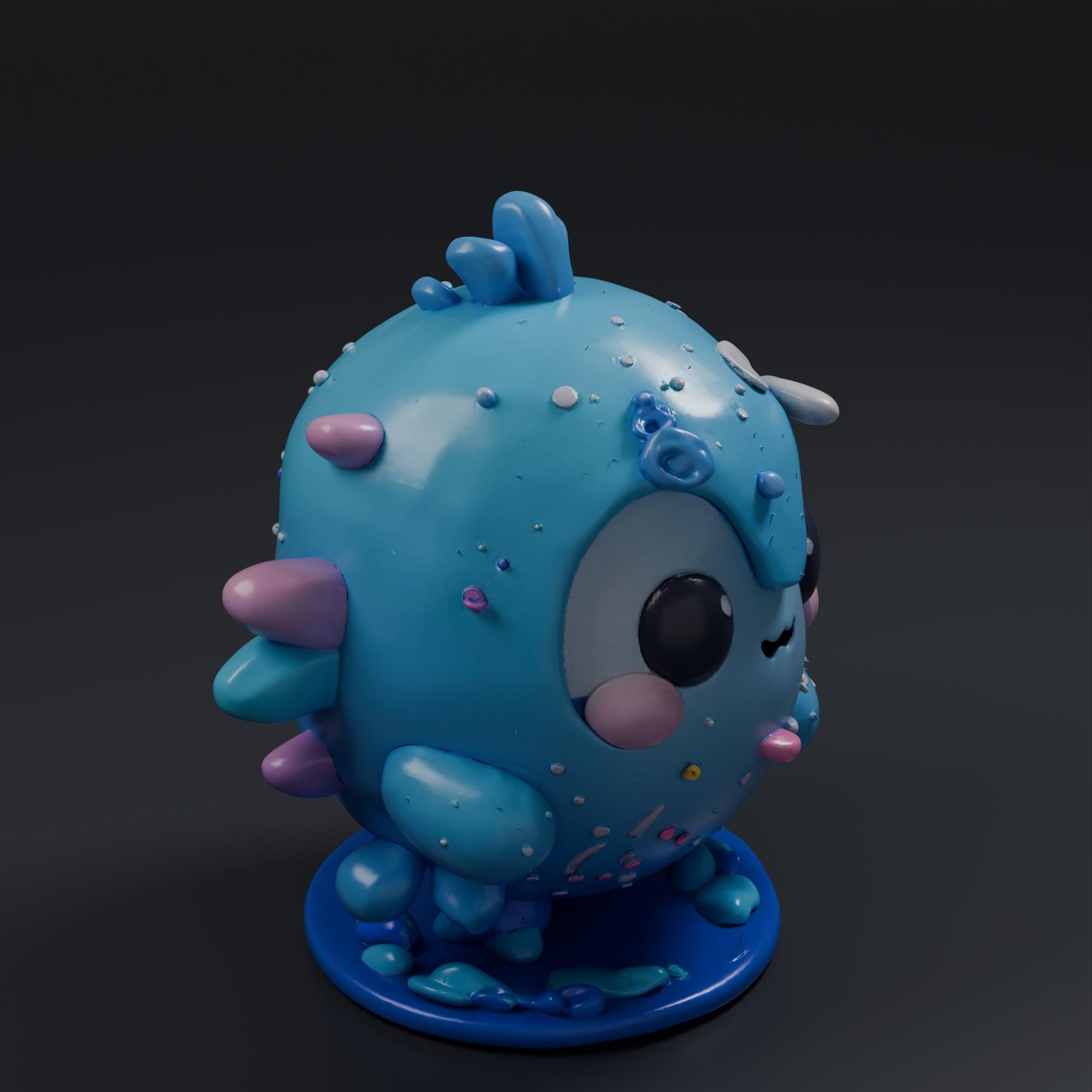 Cute Sea Creature STL File - Fantasy Tabletop Miniature 28mm Wargaming 3D Print