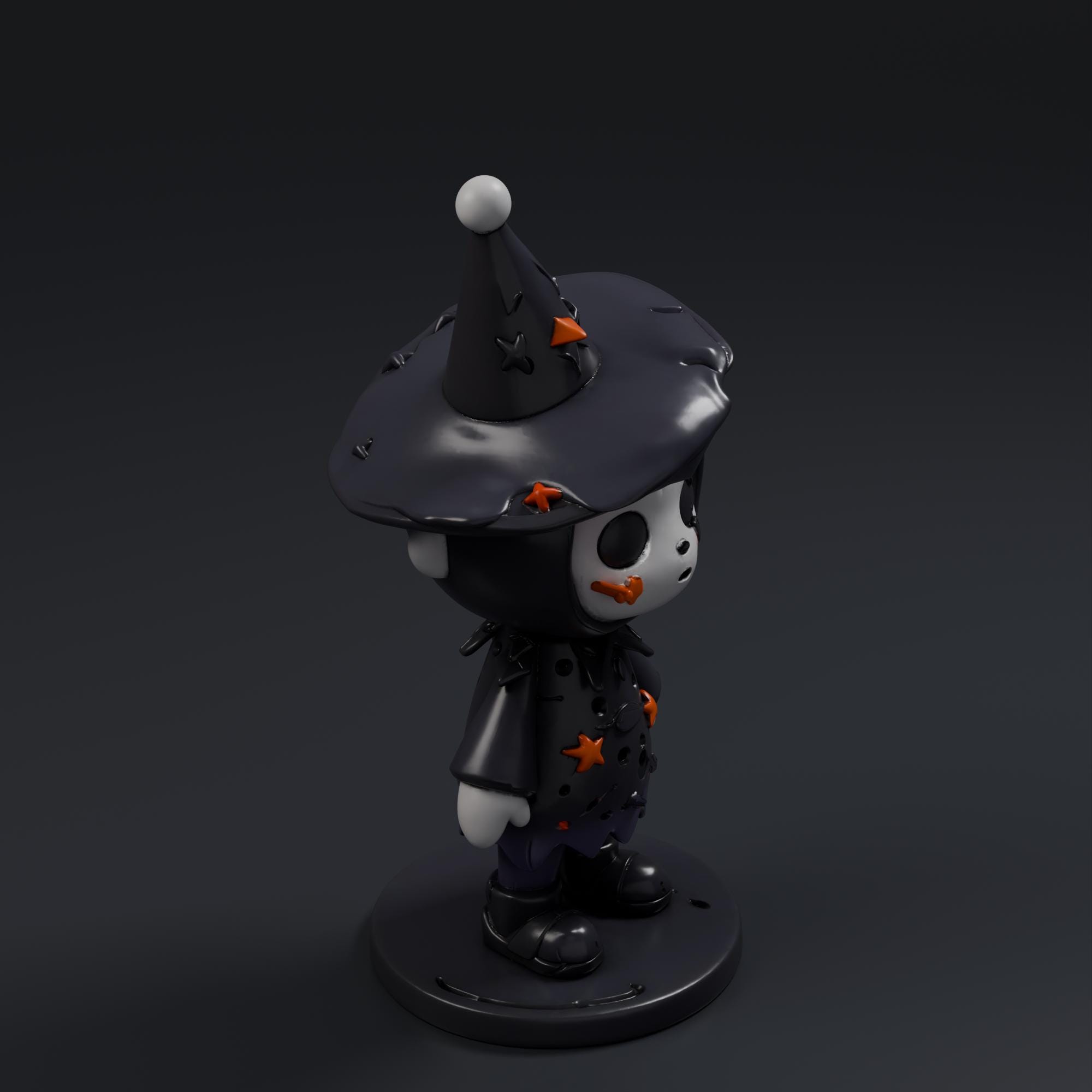 Halloween Character STL File - Fantasy Tabletop Miniature 28mm Wargaming 3D Print