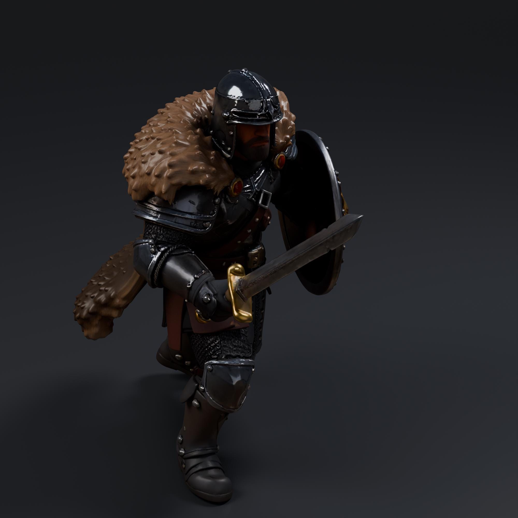 Medieval Knight 8 STL File - Fantasy Tabletop Miniature 28mm Wargaming 3D Print