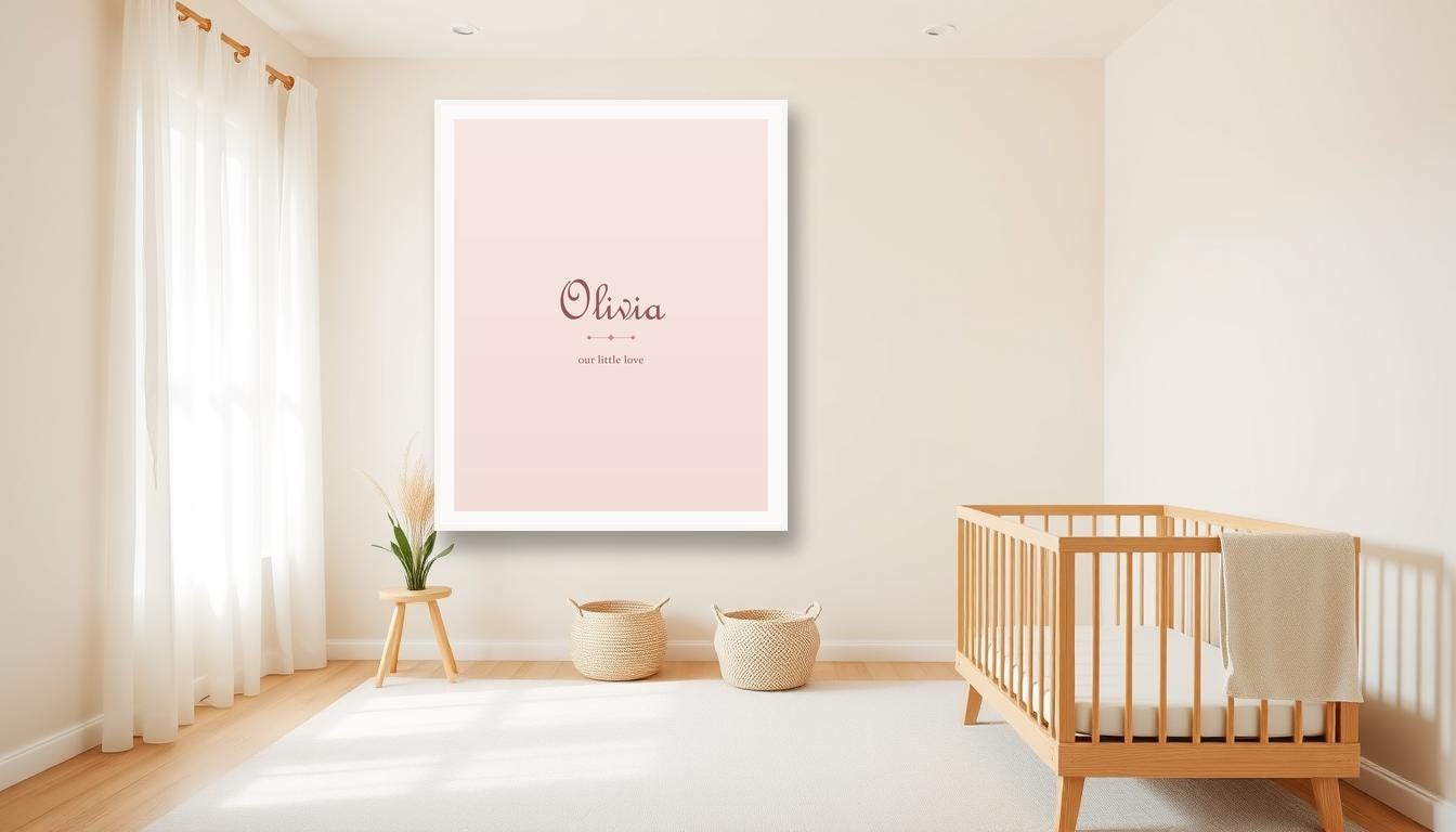 Personalized Name Sign Printable, Custom Blush Script Name Wall Art, Script Name Print Digital Download, Any Name