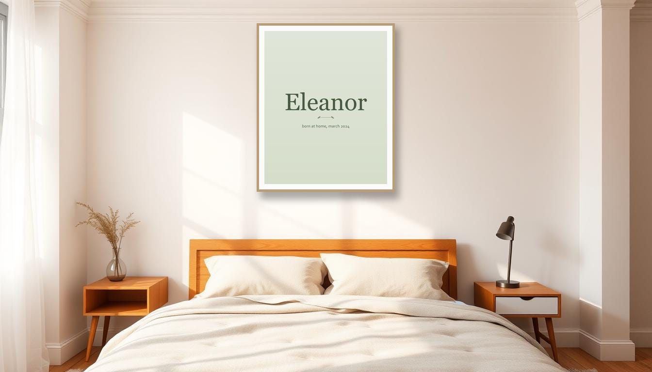 Personalized Name Sign Printable, Custom Sage Botanical Name Wall Art, Botanical Name Print Digital Download, Any Name