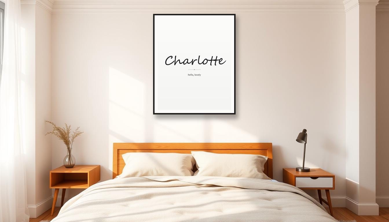 Personalized Name Sign Printable, Custom Modern Script Name Wall Art, Script Name Sign Digital Download, Any Name