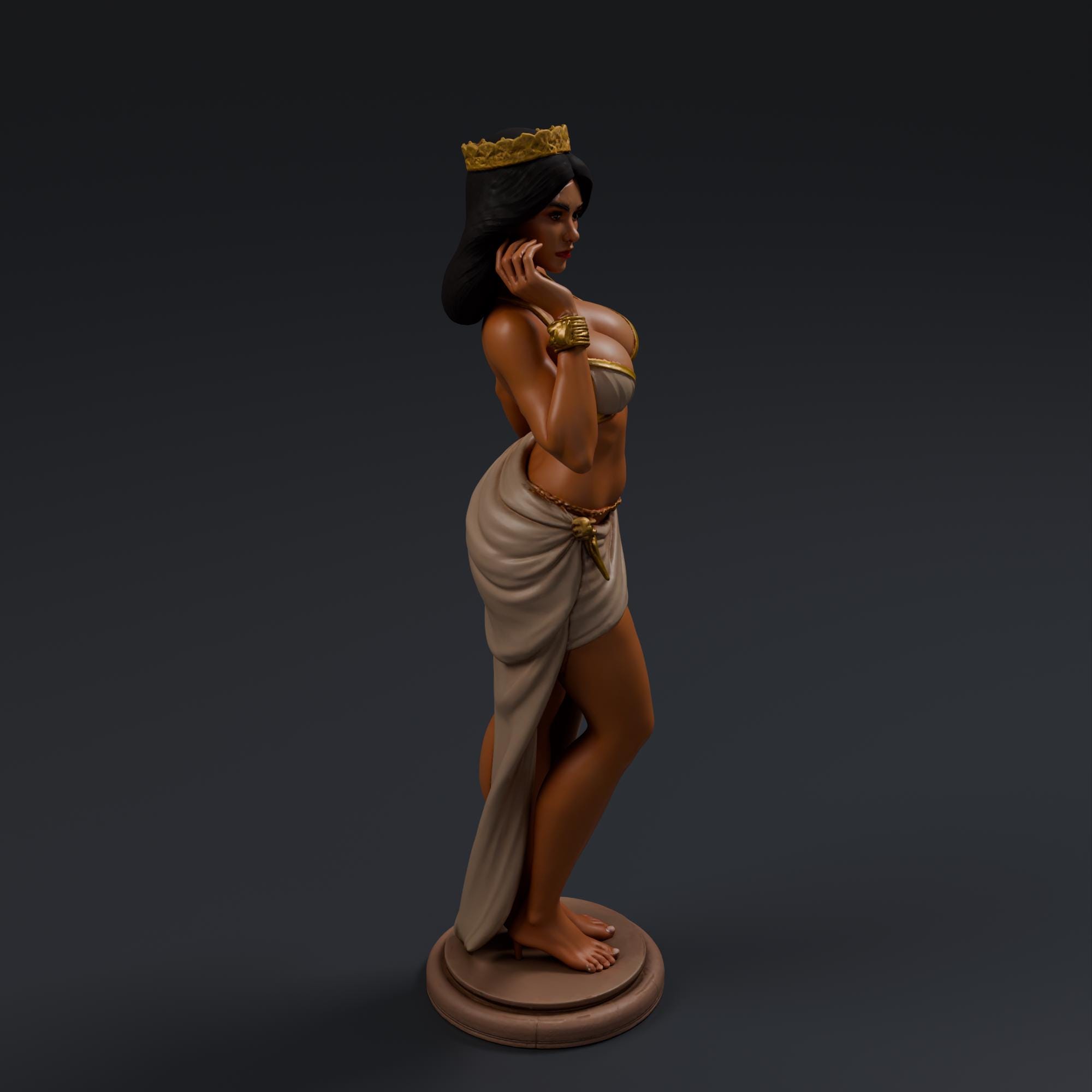 Goddess Figure 1 STL File - Fantasy Tabletop Miniature 28mm Wargaming 3D Print