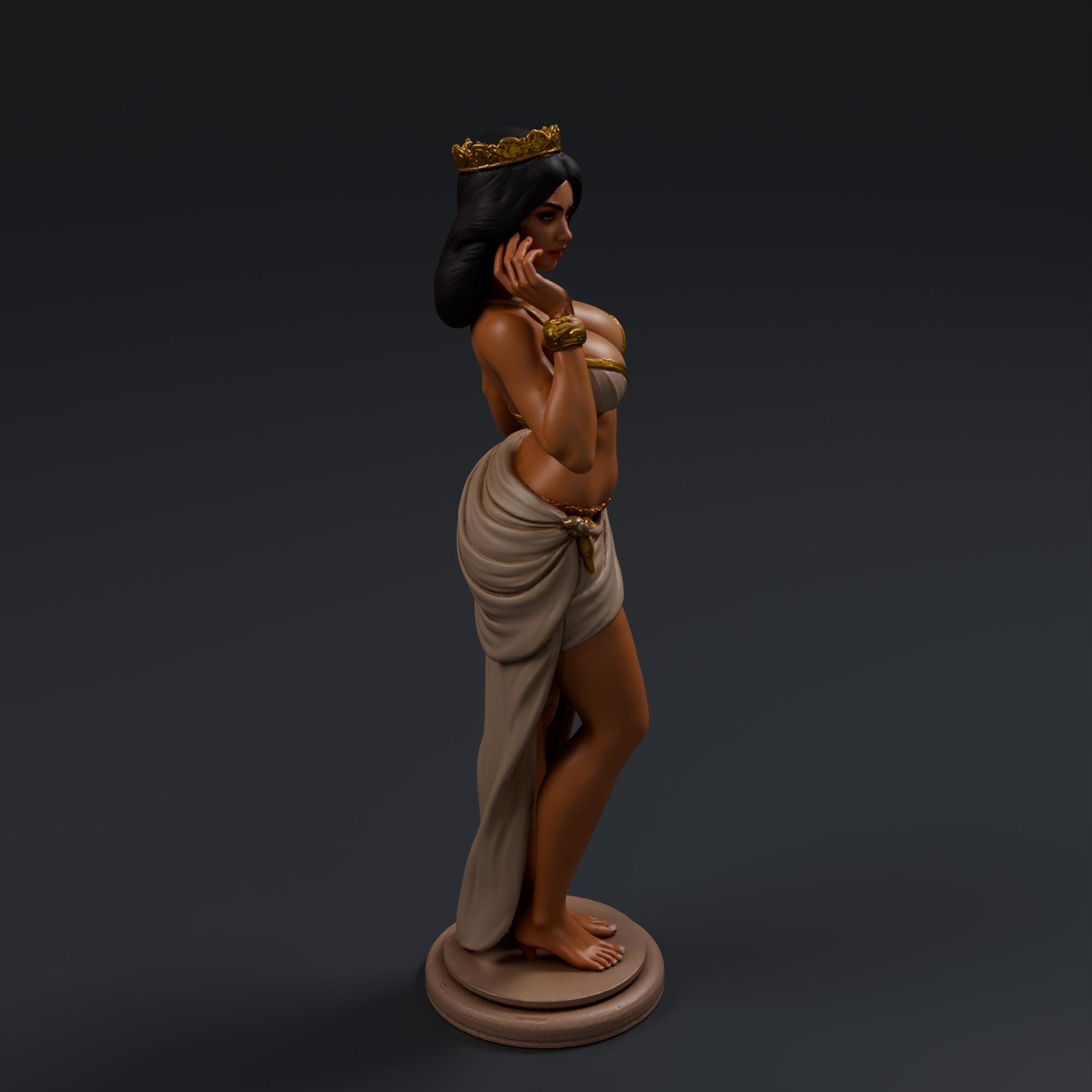 Goddess Figure 2 STL File - Fantasy Tabletop Miniature 28mm Wargaming 3D Print