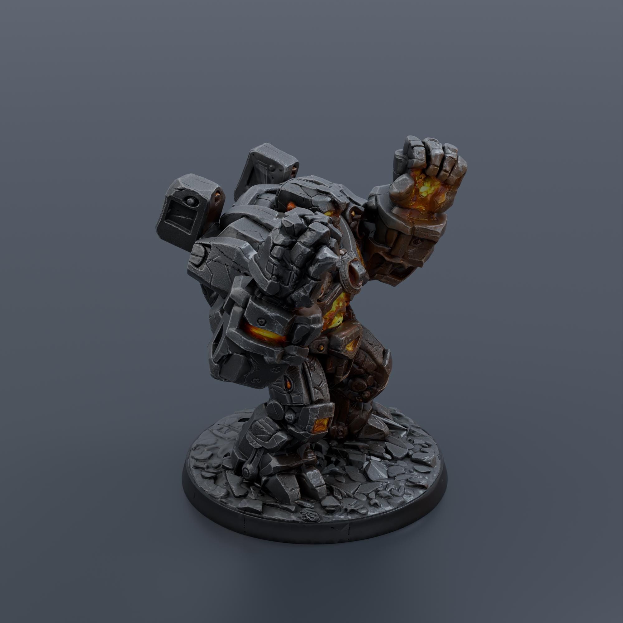 Golden Golem Miniature STL