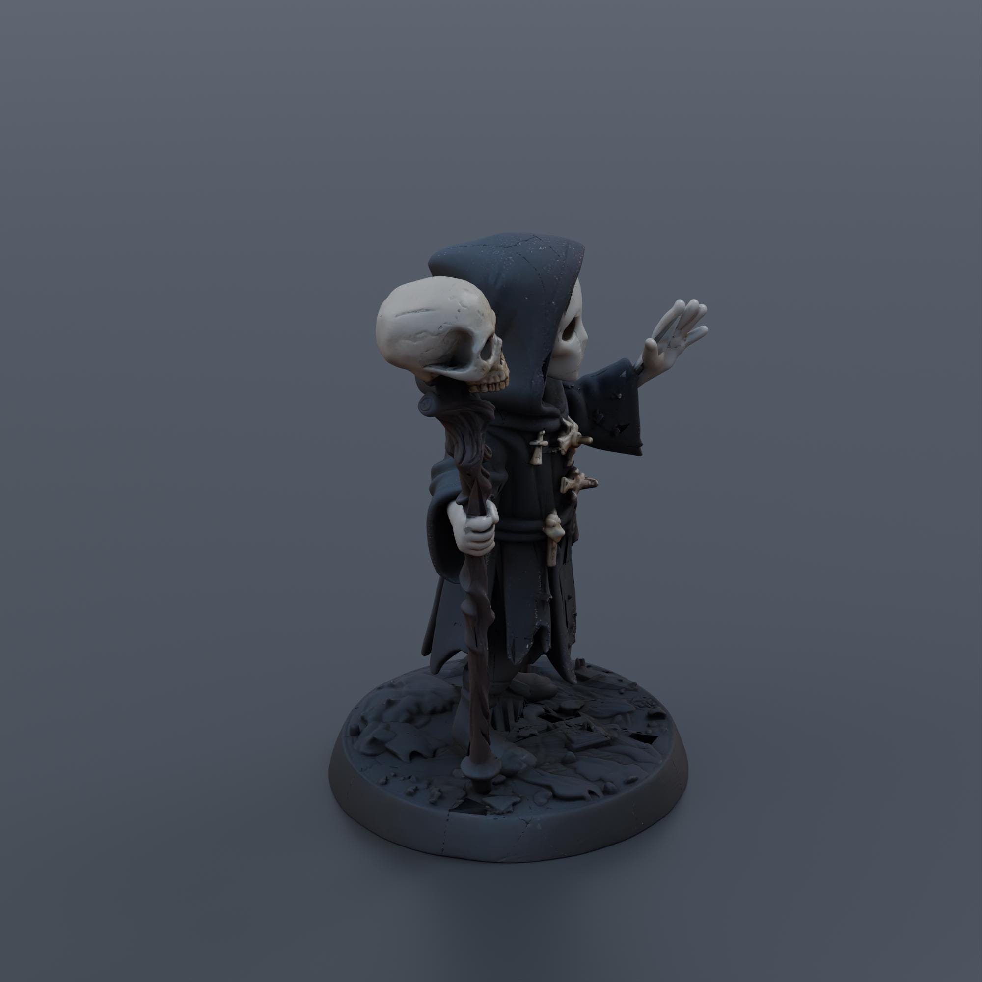 Necromancer Acolyte Miniature STL