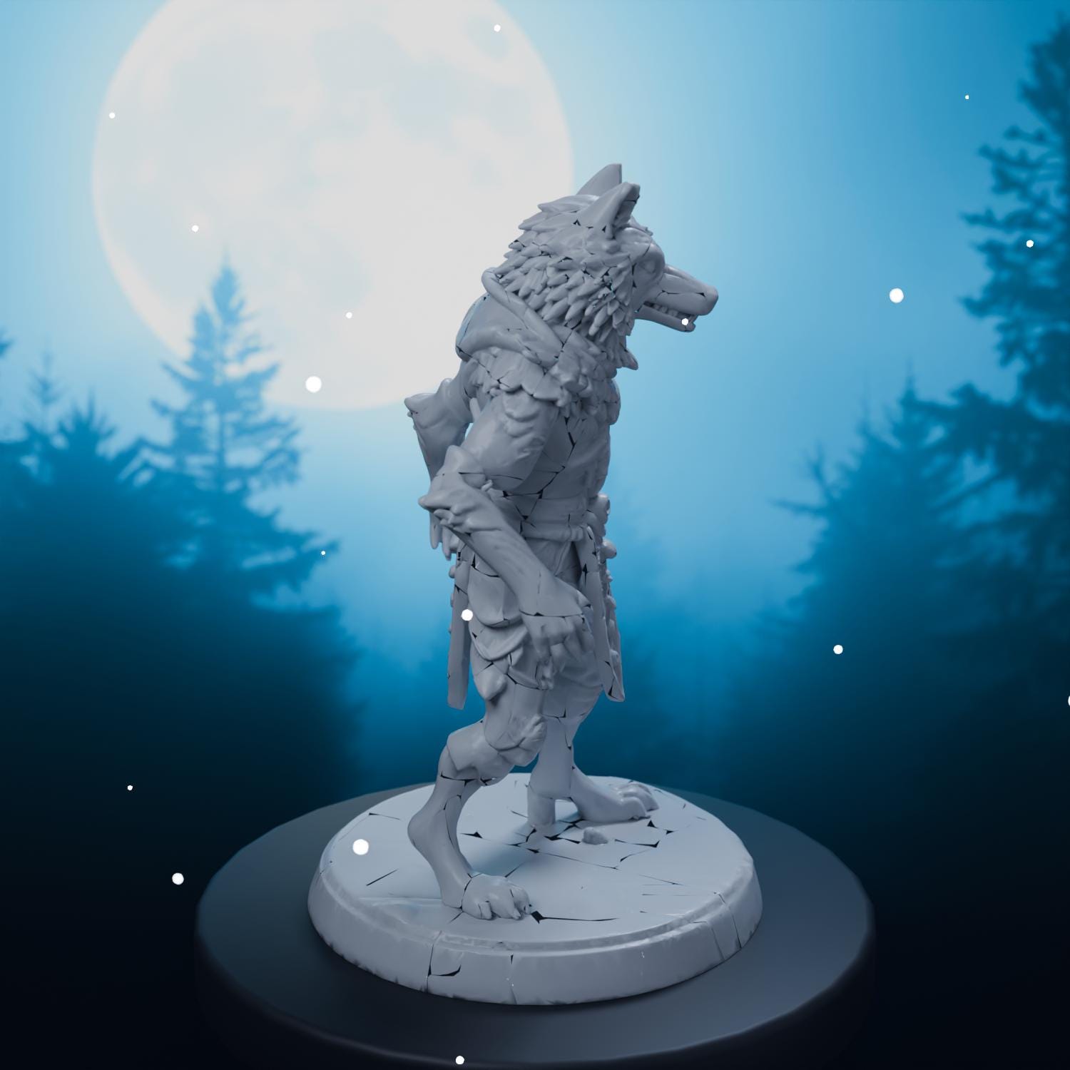 Werewolf STL File - Fantasy Tabletop Miniature 28mm Wargaming 3D Print