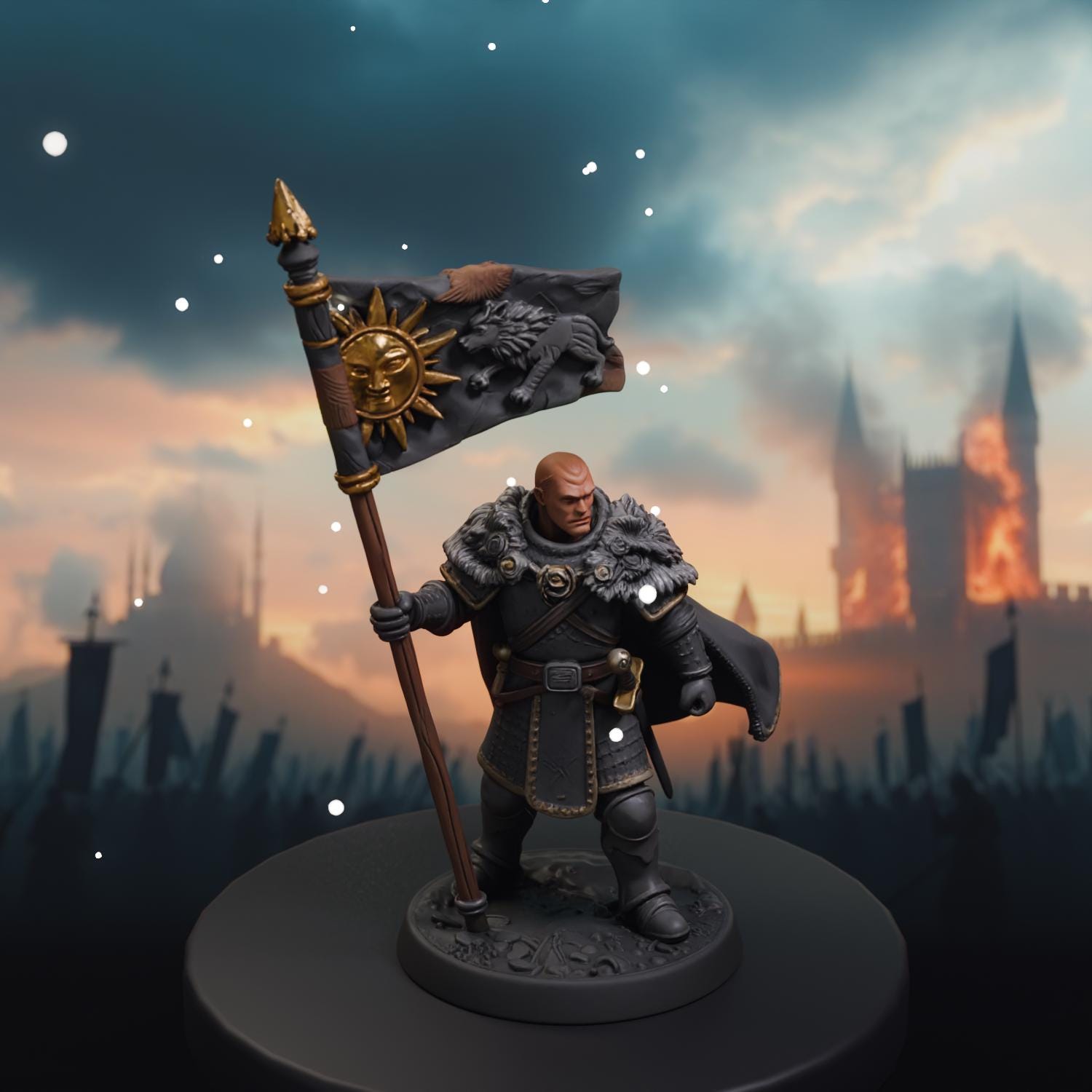 Flag Guyv2 STL File - Fantasy Tabletop Miniature 28mm Wargaming 3D Print