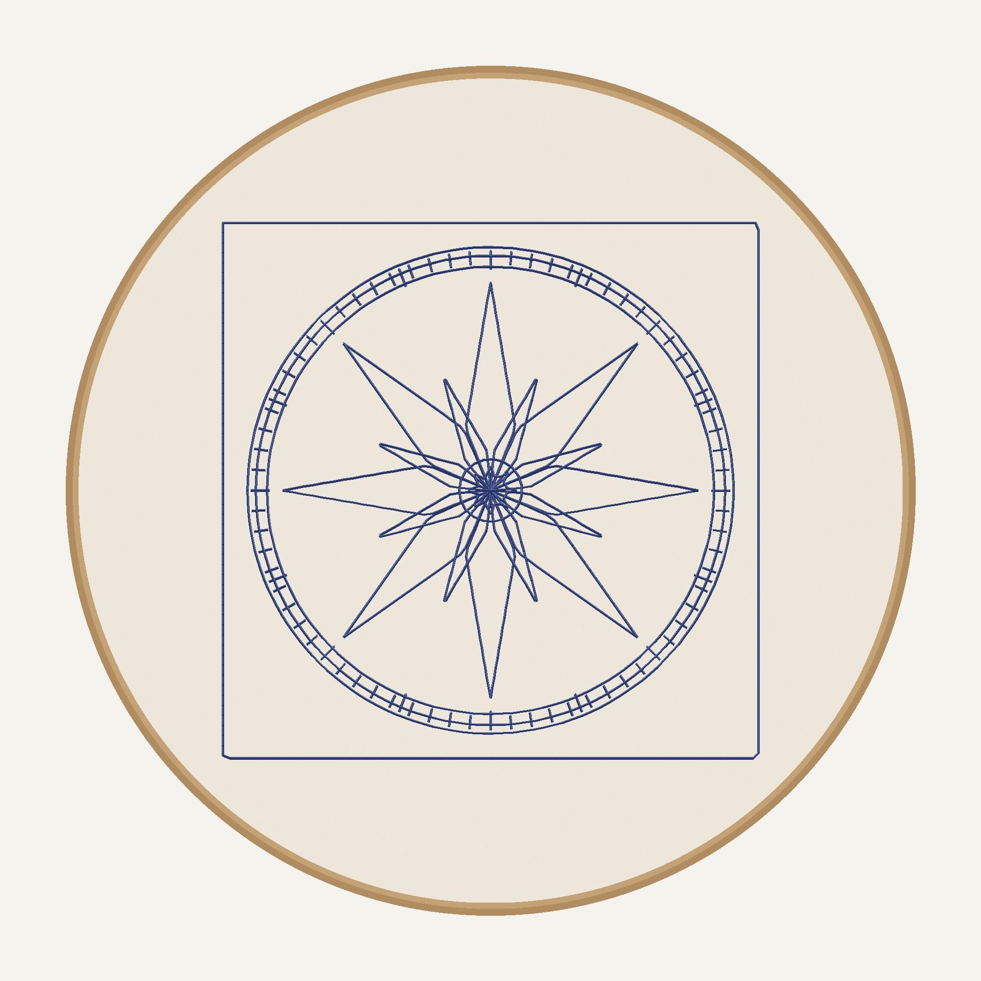 Compass Rose Machine Embroidery Designs