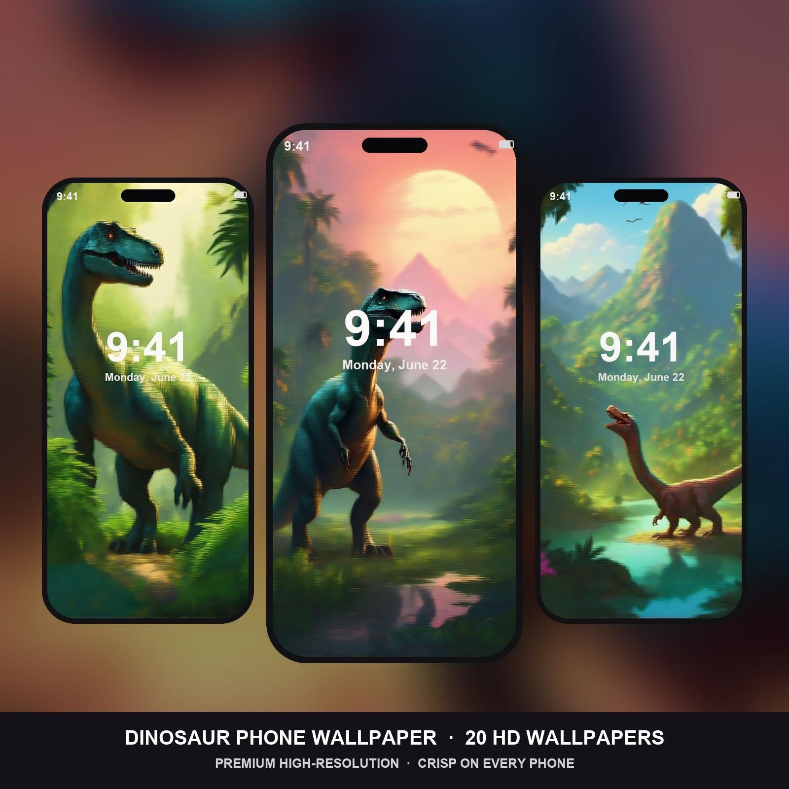 Dinosaur Phone Wallpaper | 20 Cute Dino iPhone Wallpapers | Kids Dinosaur Lock Screen | In