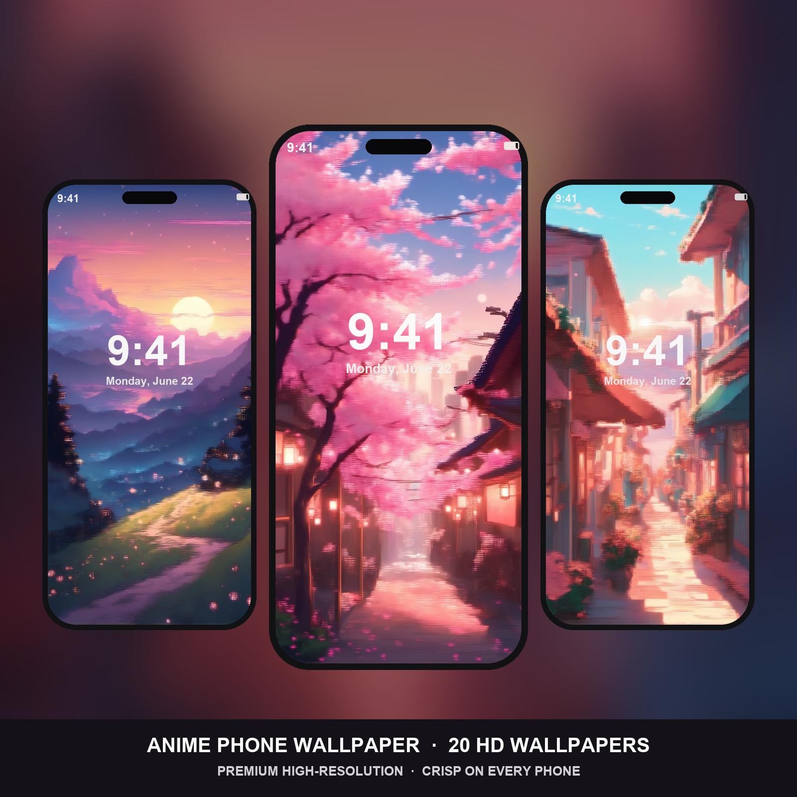 Anime Phone Wallpaper | 20 Aesthetic Anime iPhone Wallpapers | Scenery Lock Screen | Insta