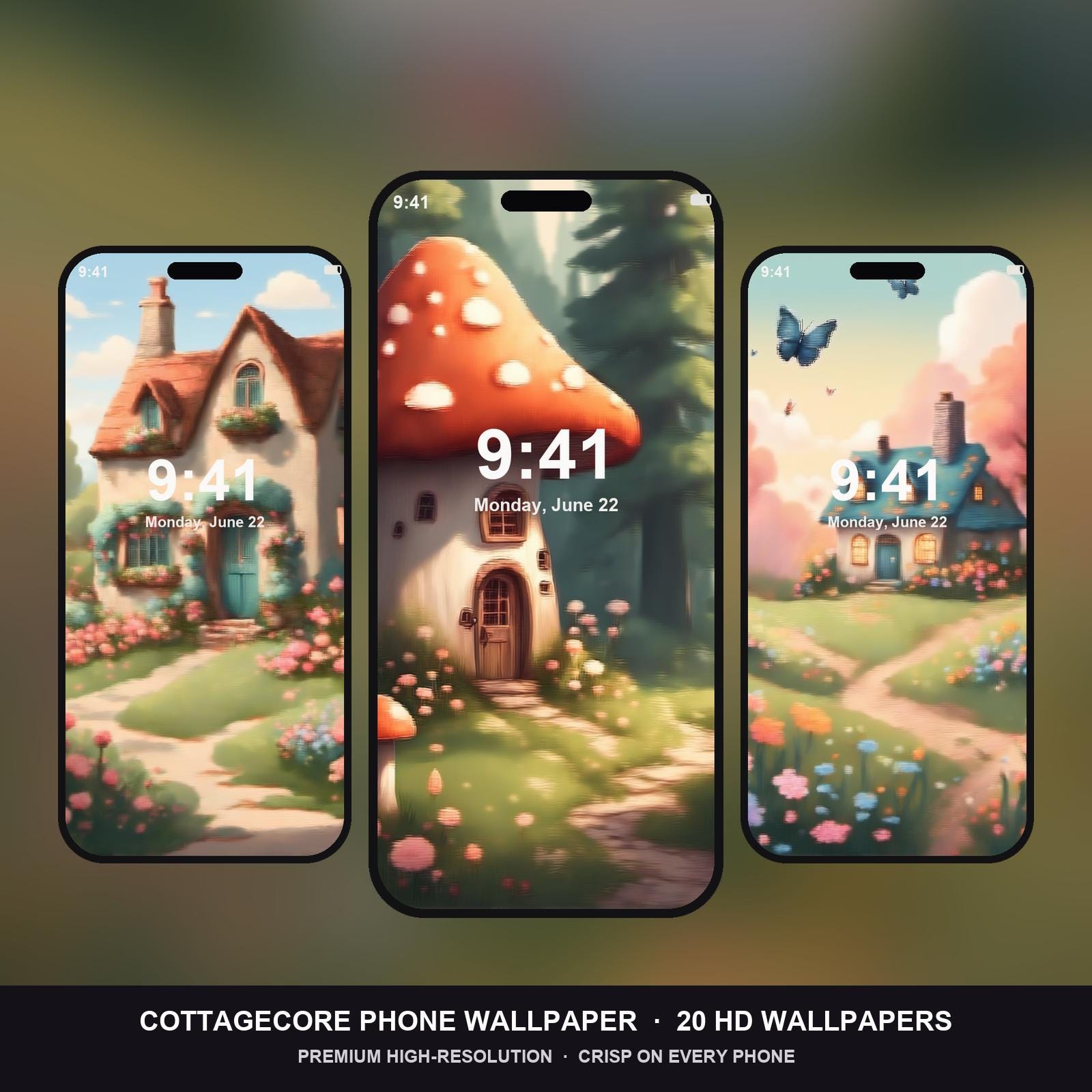 Cottagecore Phone Wallpaper | 20 Cozy Aesthetic iPhone Wallpapers | Whimsical Lock Screen