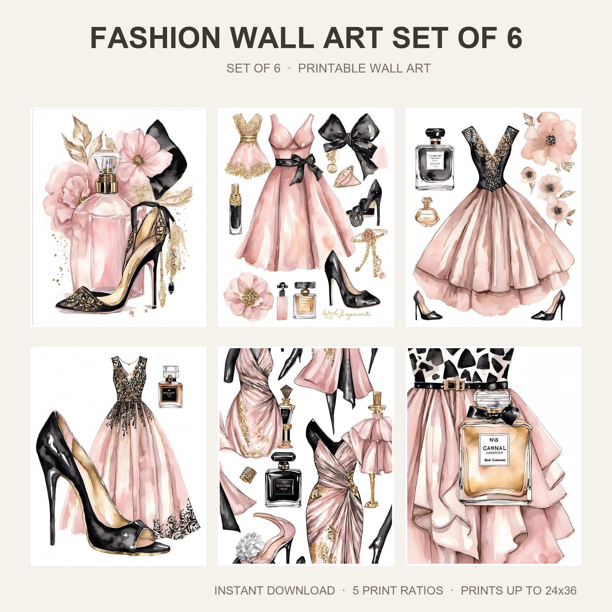 Fashion Wall Art Set of 6