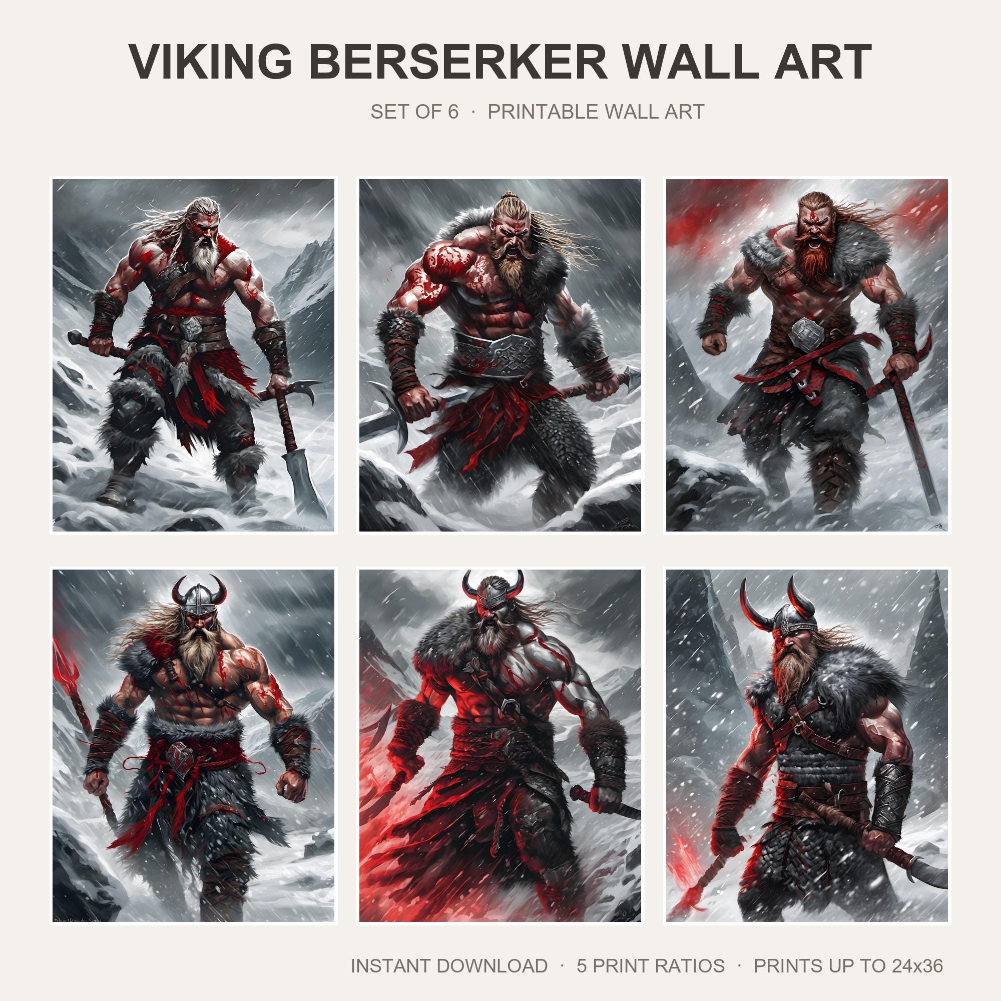 Viking Berserker Wall Art