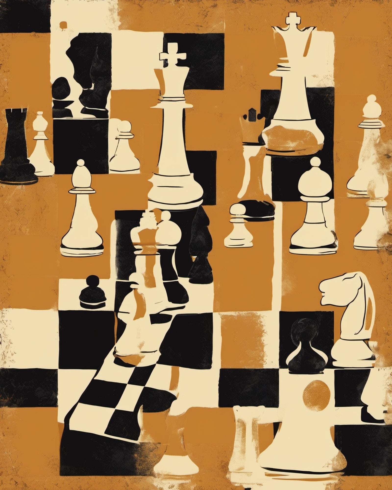 Retro Checkmate Poster | Printable Retro Checkmate Poster Print | Digital Download | 5 Siz