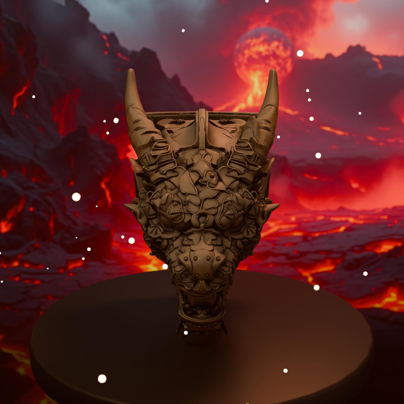 Dragon Head (2) STL File - Fantasy Tabletop Miniature 28mm Wargaming 3D Print