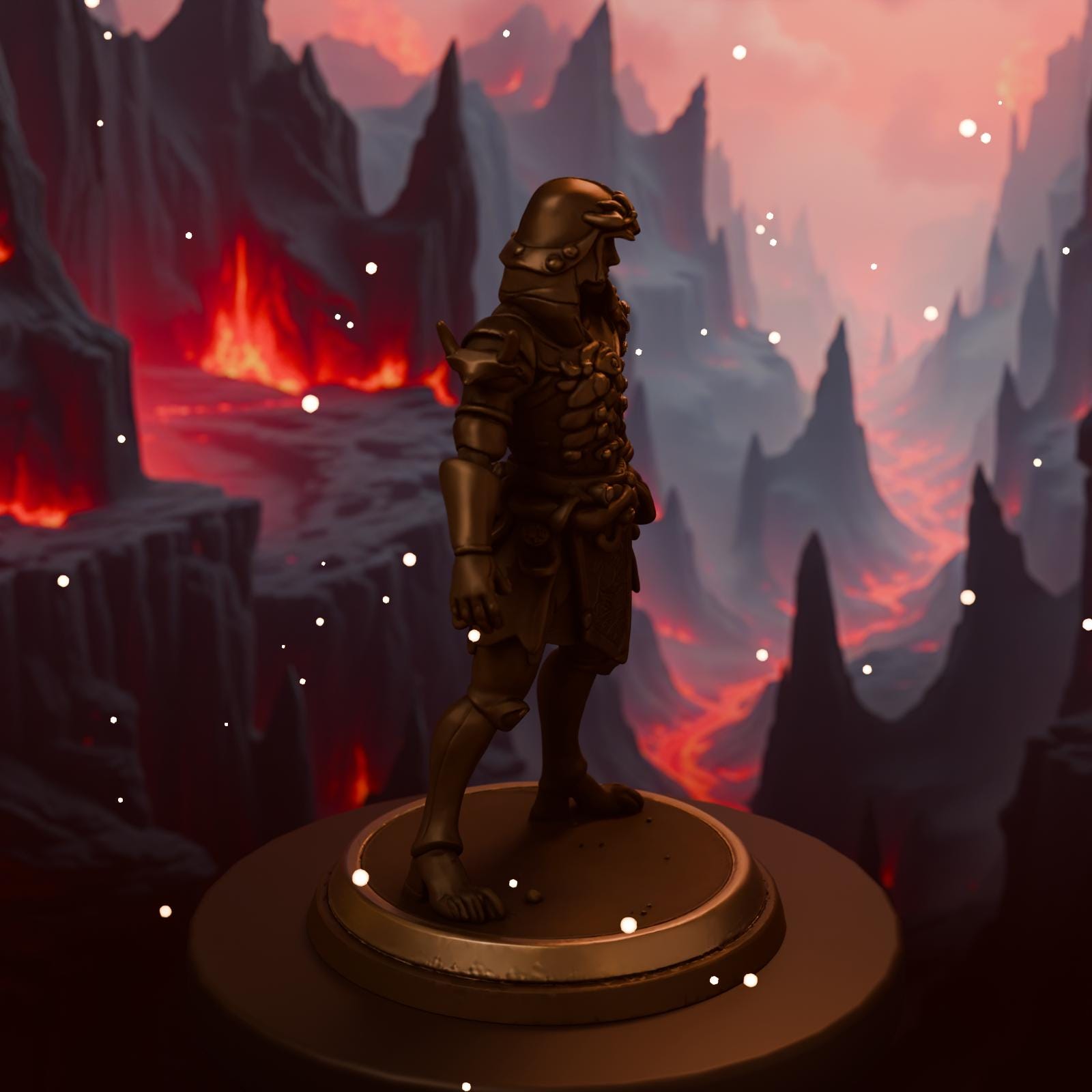 Oni Figure STL File - Fantasy Tabletop Miniature 28mm Wargaming 3D Print