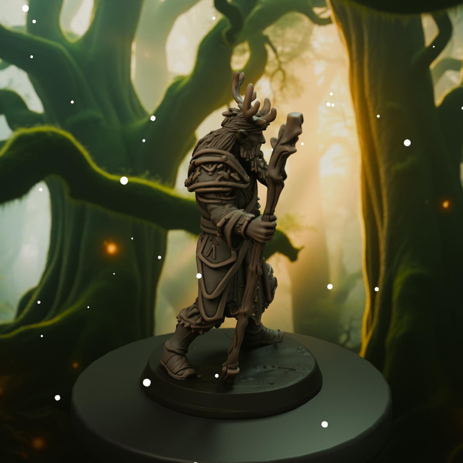 Druid STL File - Fantasy Tabletop Miniature 28mm Wargaming 3D Print