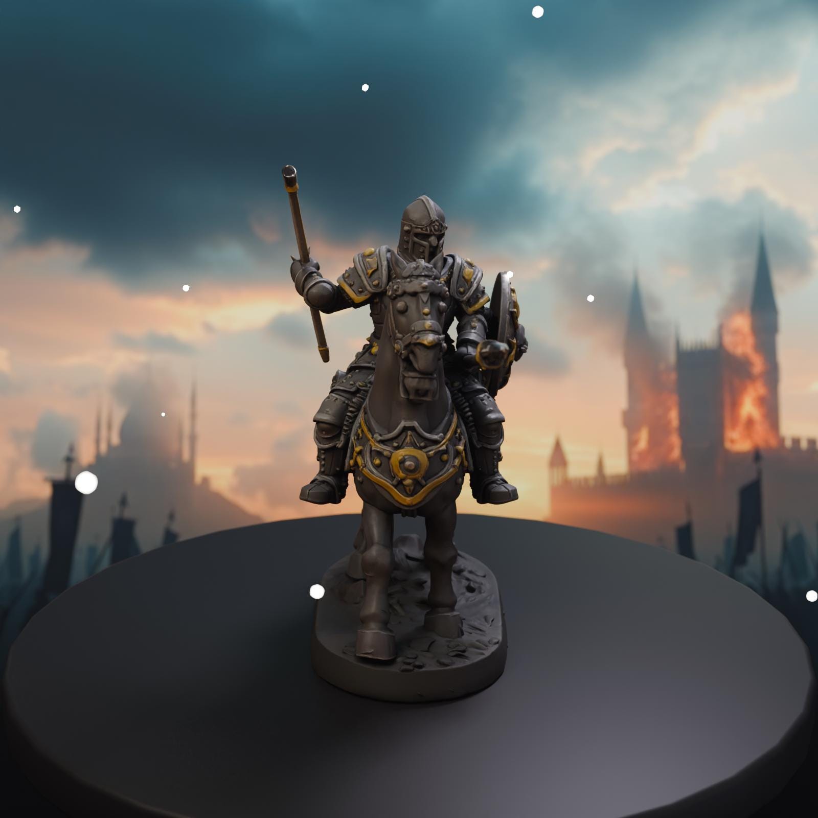 Medieval Knight (3) STL File - Fantasy Tabletop Miniature 28mm Wargaming 3D Print