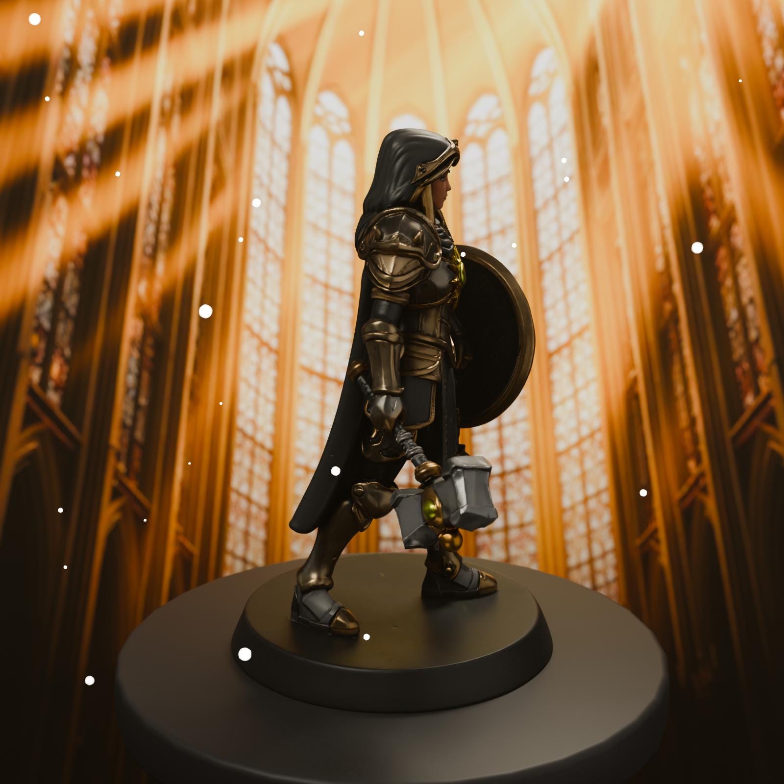 Sun Paladin STL File - Fantasy Tabletop Miniature 28mm Wargaming 3D Print