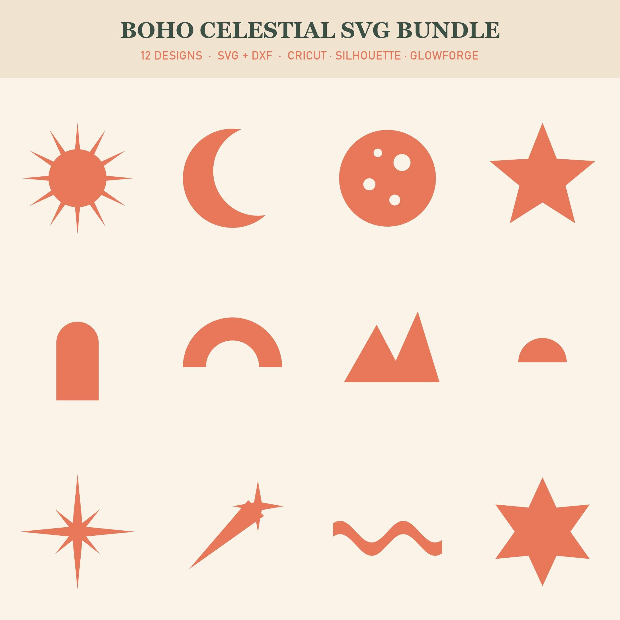 Boho Celestial SVG Bundle