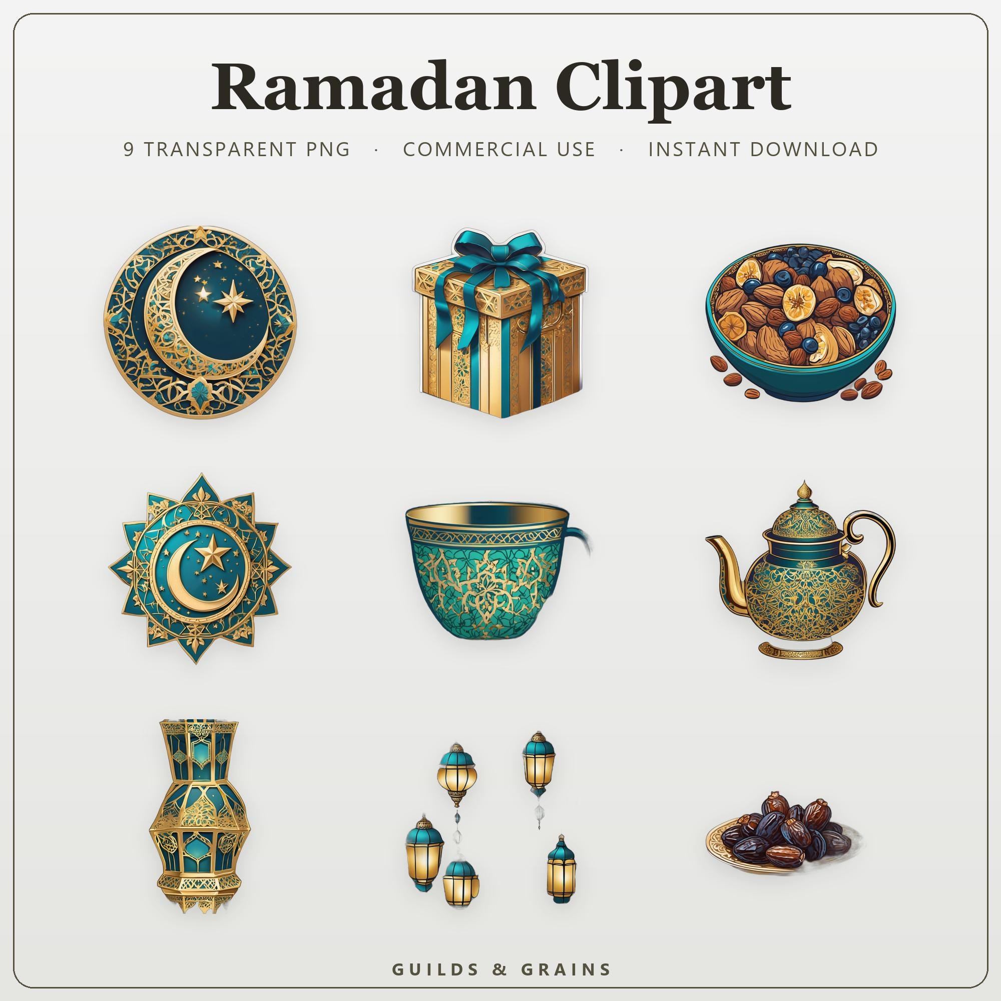 Ramadan Clipart PNG Bundle