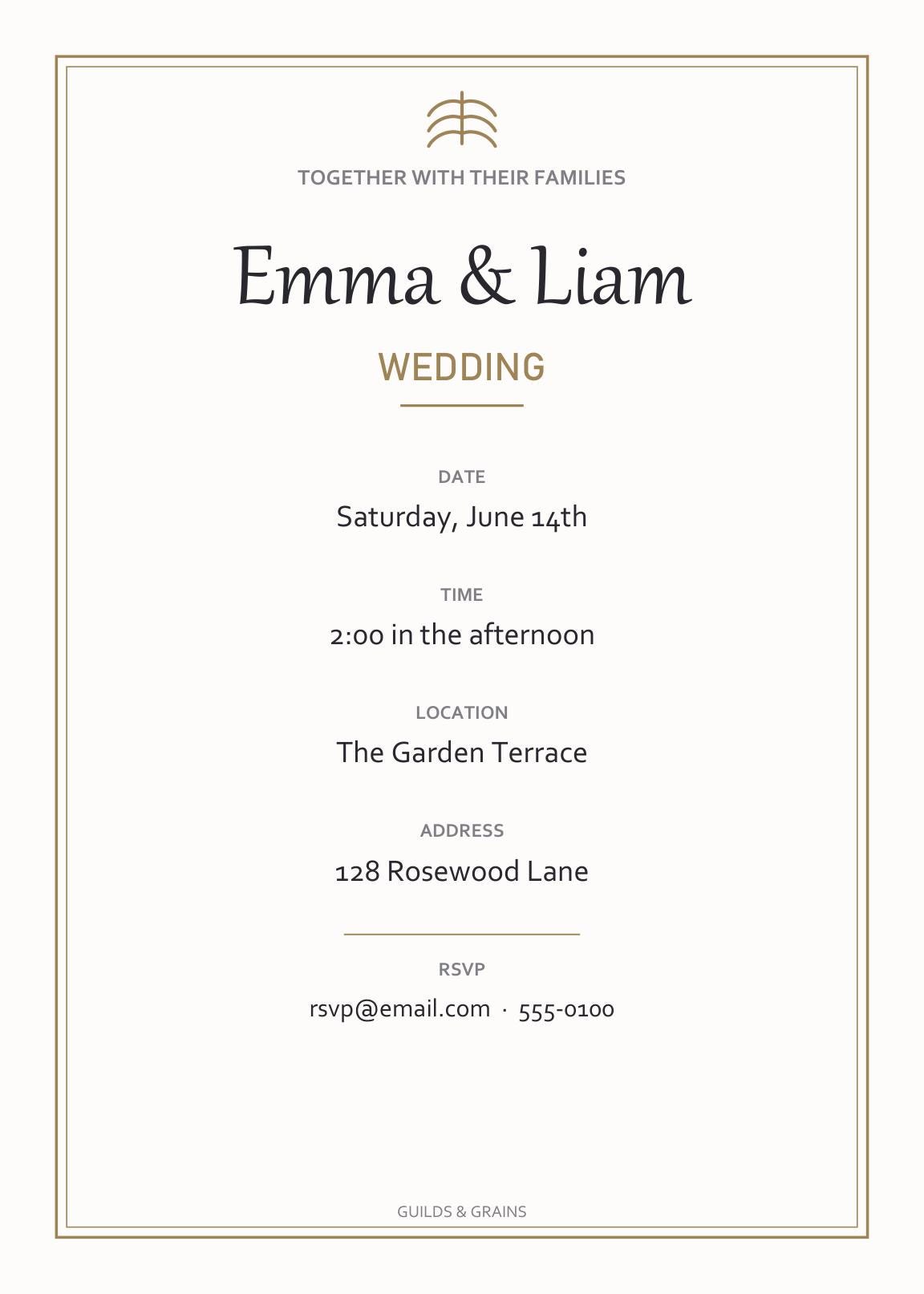 Wedding Invitation Template Editable, Printable Minimalist Wedding Invite Suite, Instant Download Modern Digital Invitation