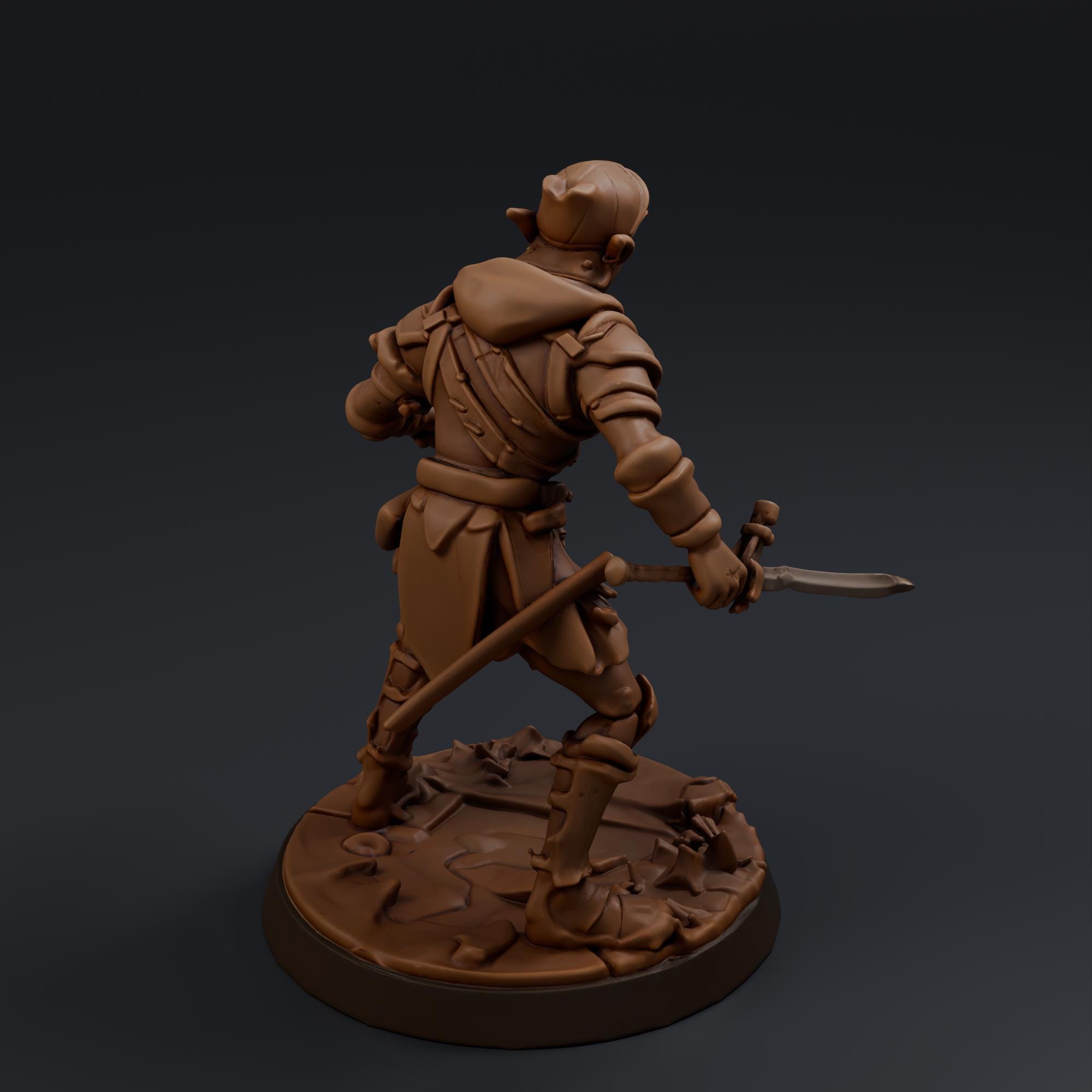 Elf Scout STL File - Fantasy Tabletop Miniature 28mm Wargaming 3D Print