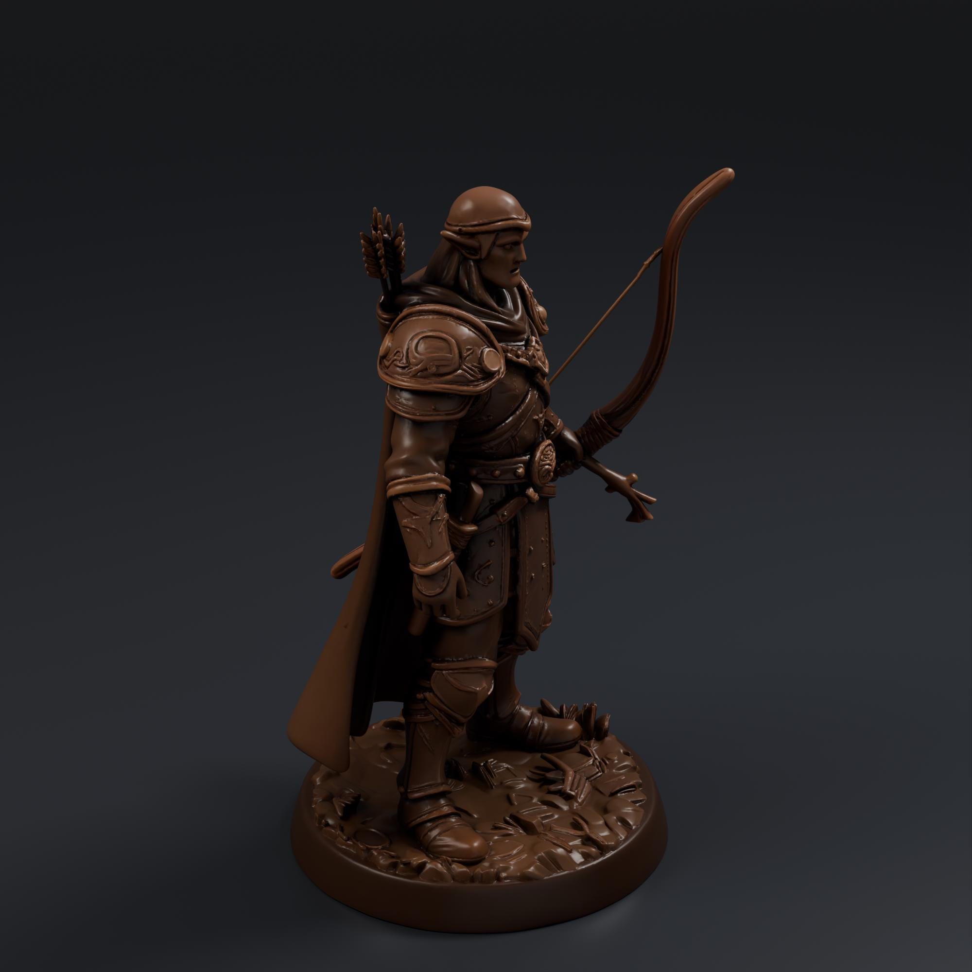 Fantasy Elf Elitev1 STL File - Fantasy Tabletop Miniature 28mm Wargaming 3D Print