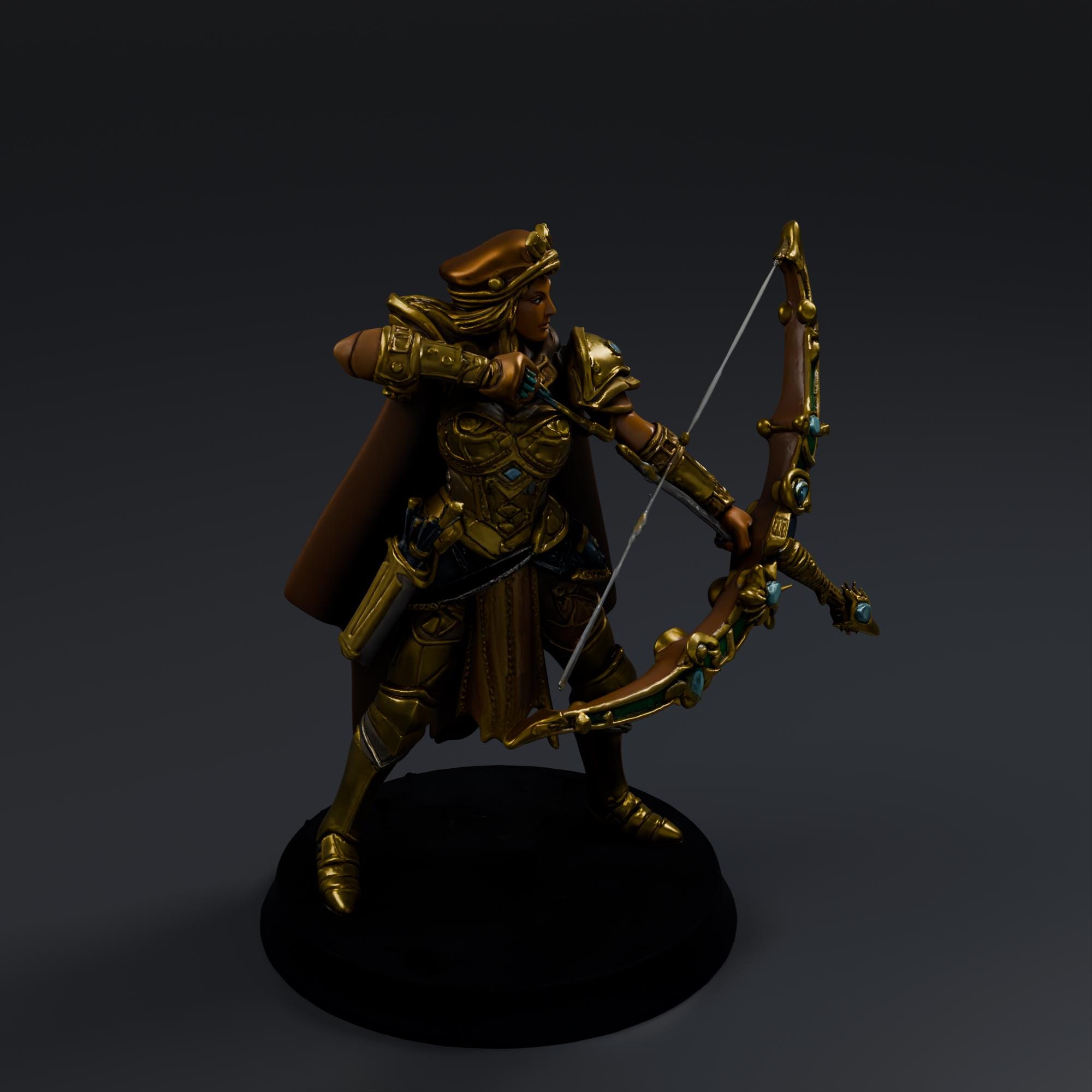 Ornate Archer STL File - Fantasy Tabletop Miniature 28mm Wargaming 3D Print