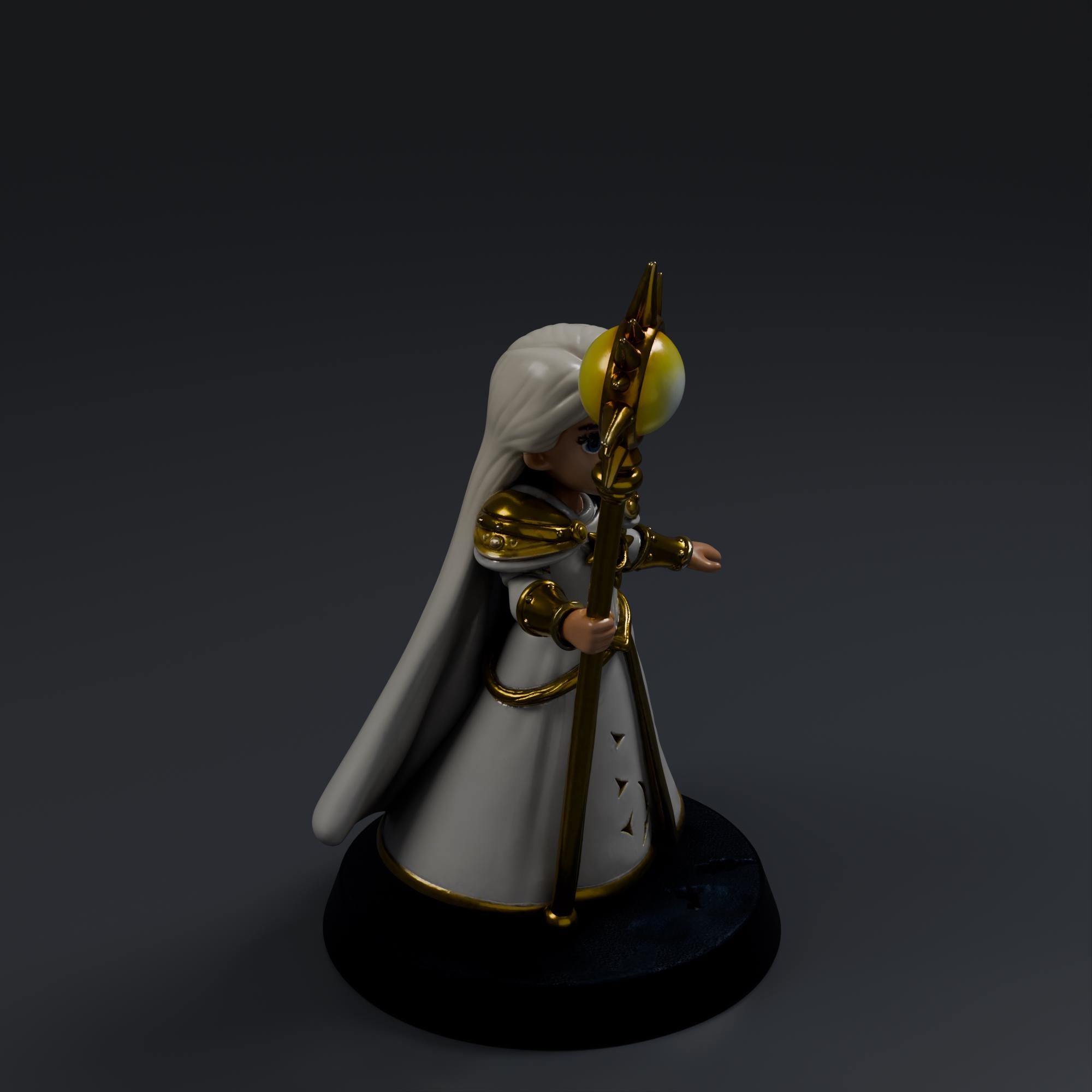 Royal Princess STL File - Fantasy Tabletop Miniature 28mm Wargaming 3D Print