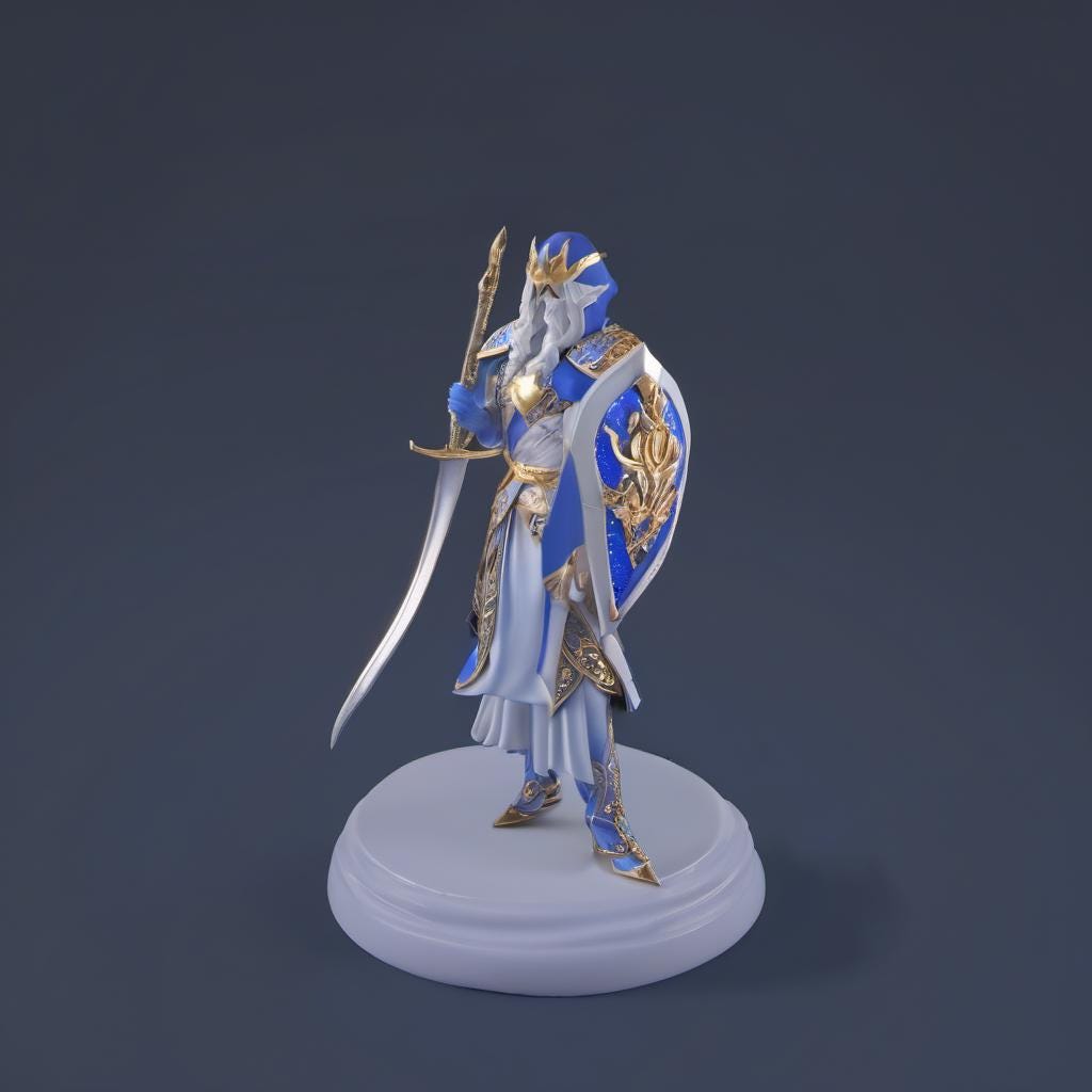 Cedric STL File - Fantasy Tabletop Miniature 28mm Wargaming 3D Print