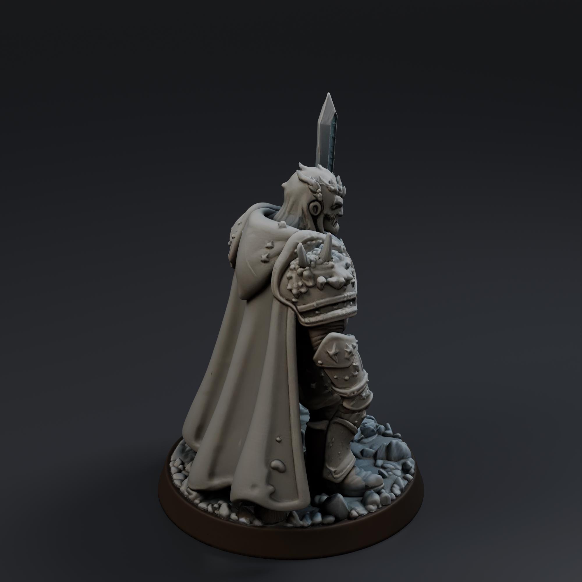 Ice Knight STL File - Fantasy Tabletop Miniature 28mm Wargaming 3D Print