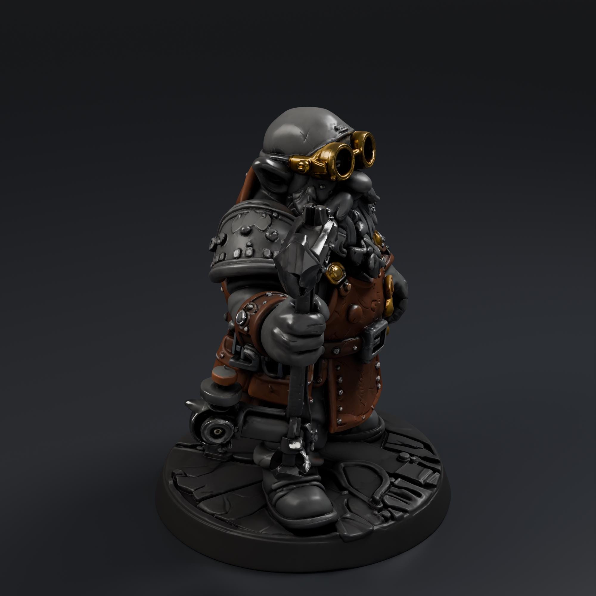Dwarf Blacksmith STL File - Fantasy Tabletop Miniature 28mm Wargaming 3D Print