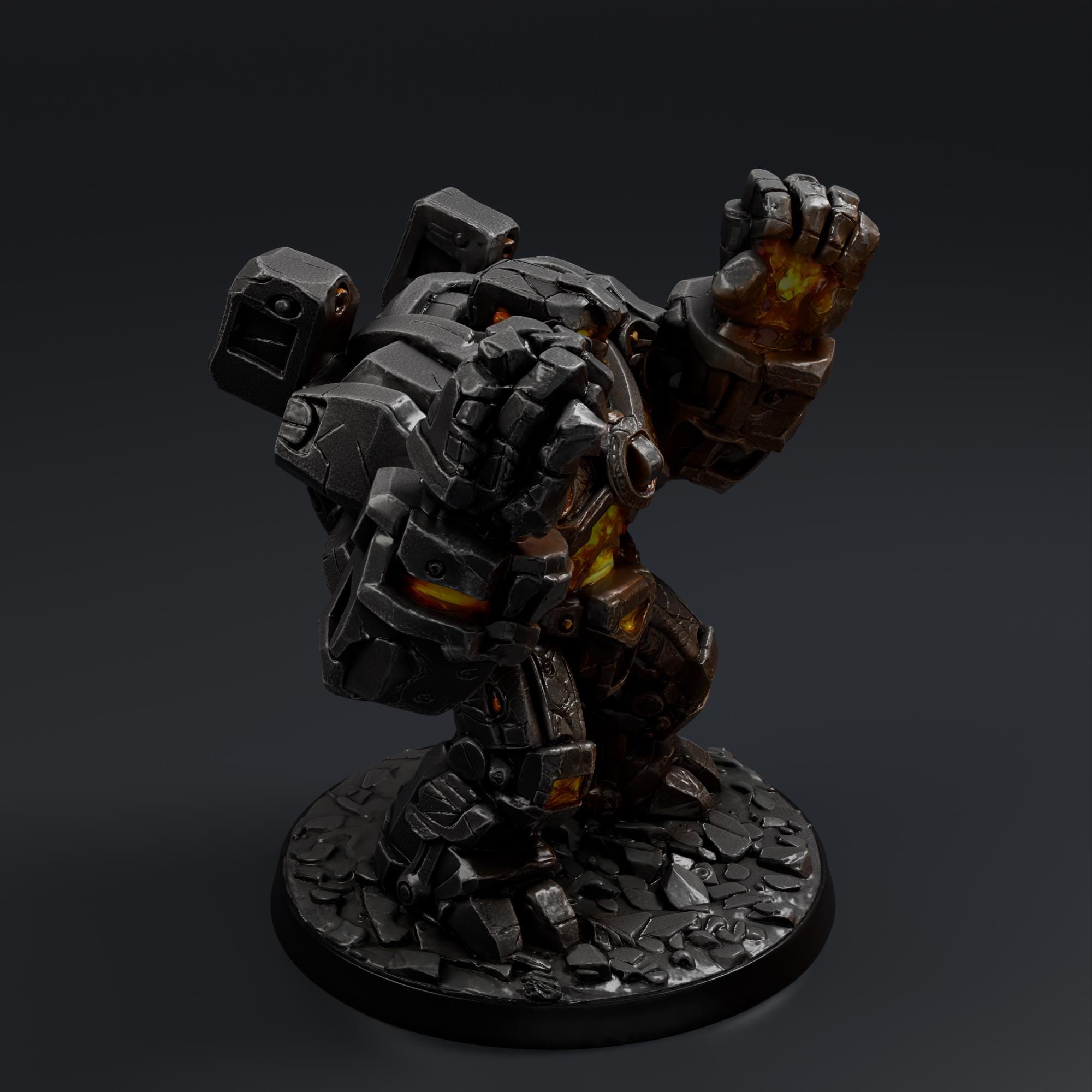 Sunforge Golem STL File - Fantasy Tabletop Miniature 28mm Wargaming 3D Print