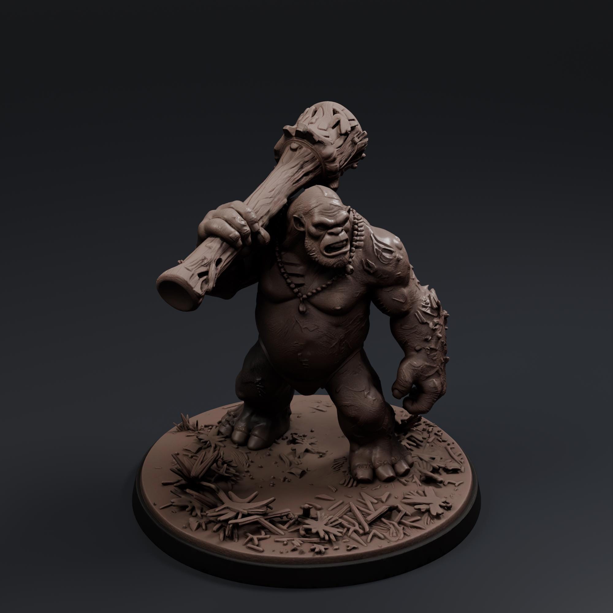 Troll STL File - Fantasy Tabletop Miniature 28mm Wargaming 3D Print